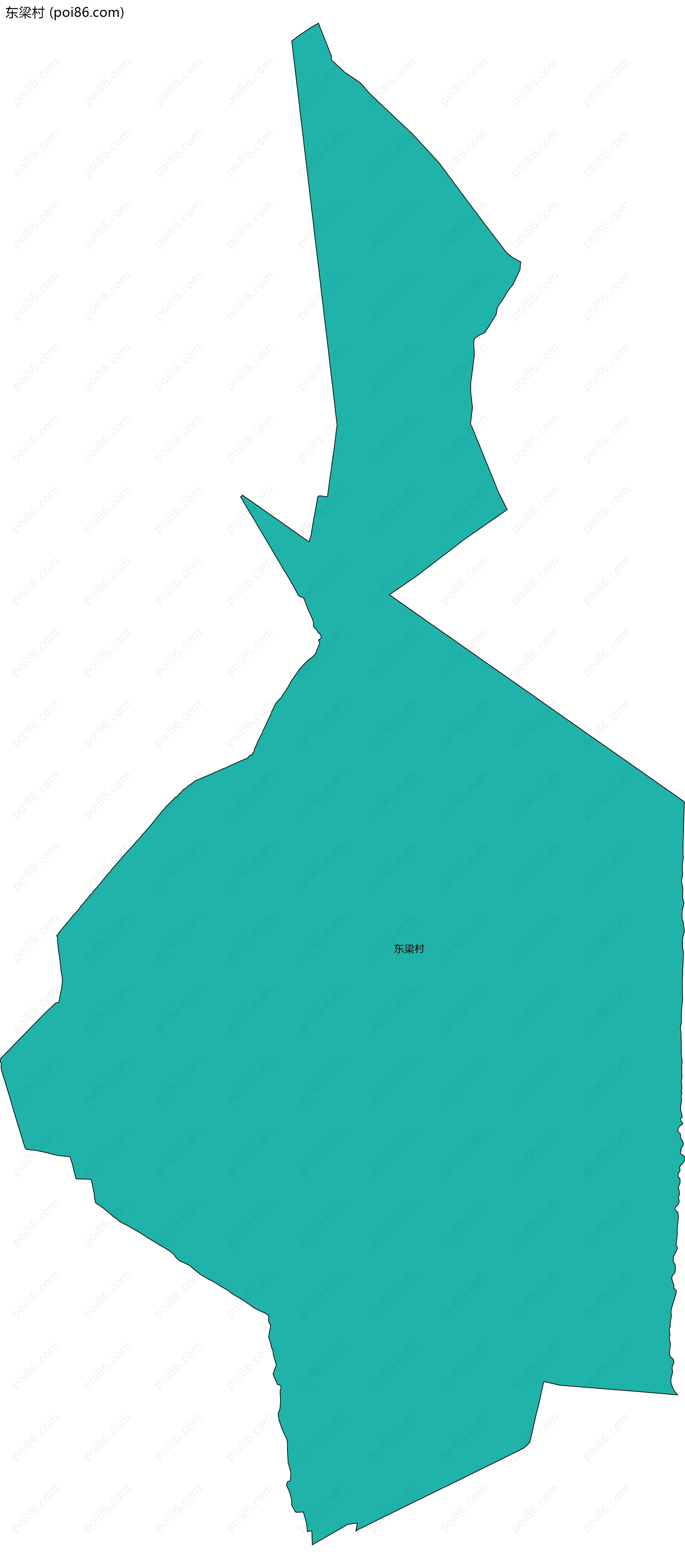 东梁村边界地图