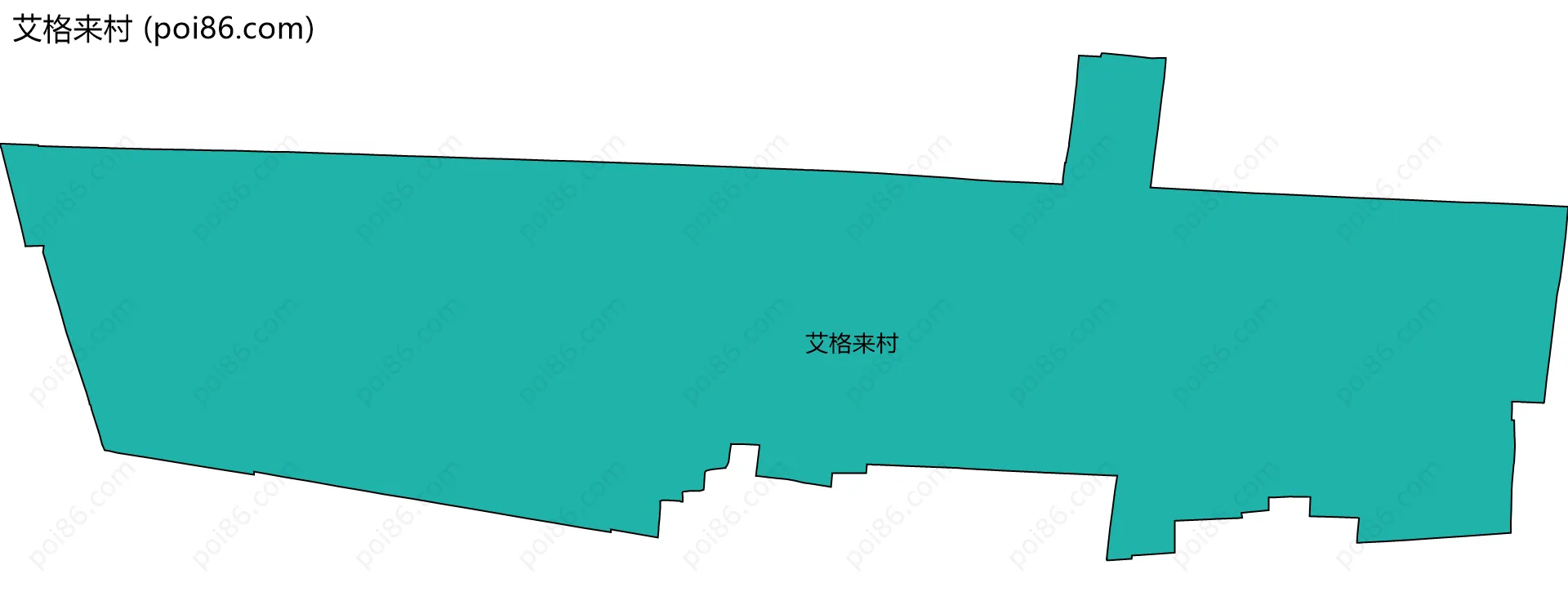 艾格来村边界地图