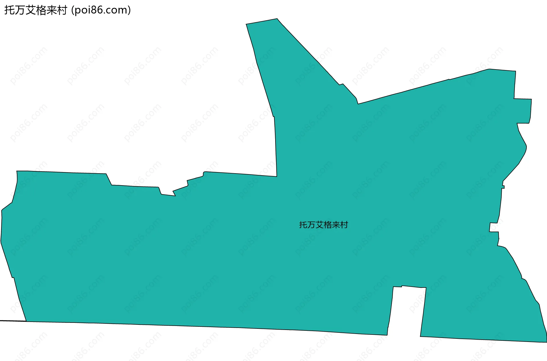 托万艾格来村边界地图