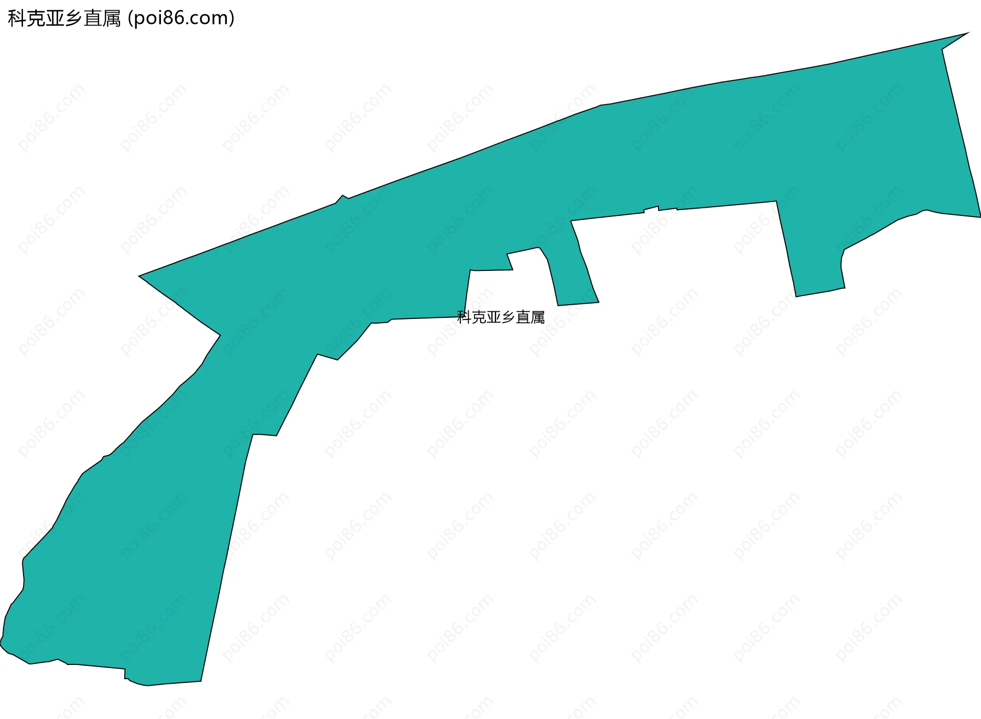 科克亚乡直属边界地图