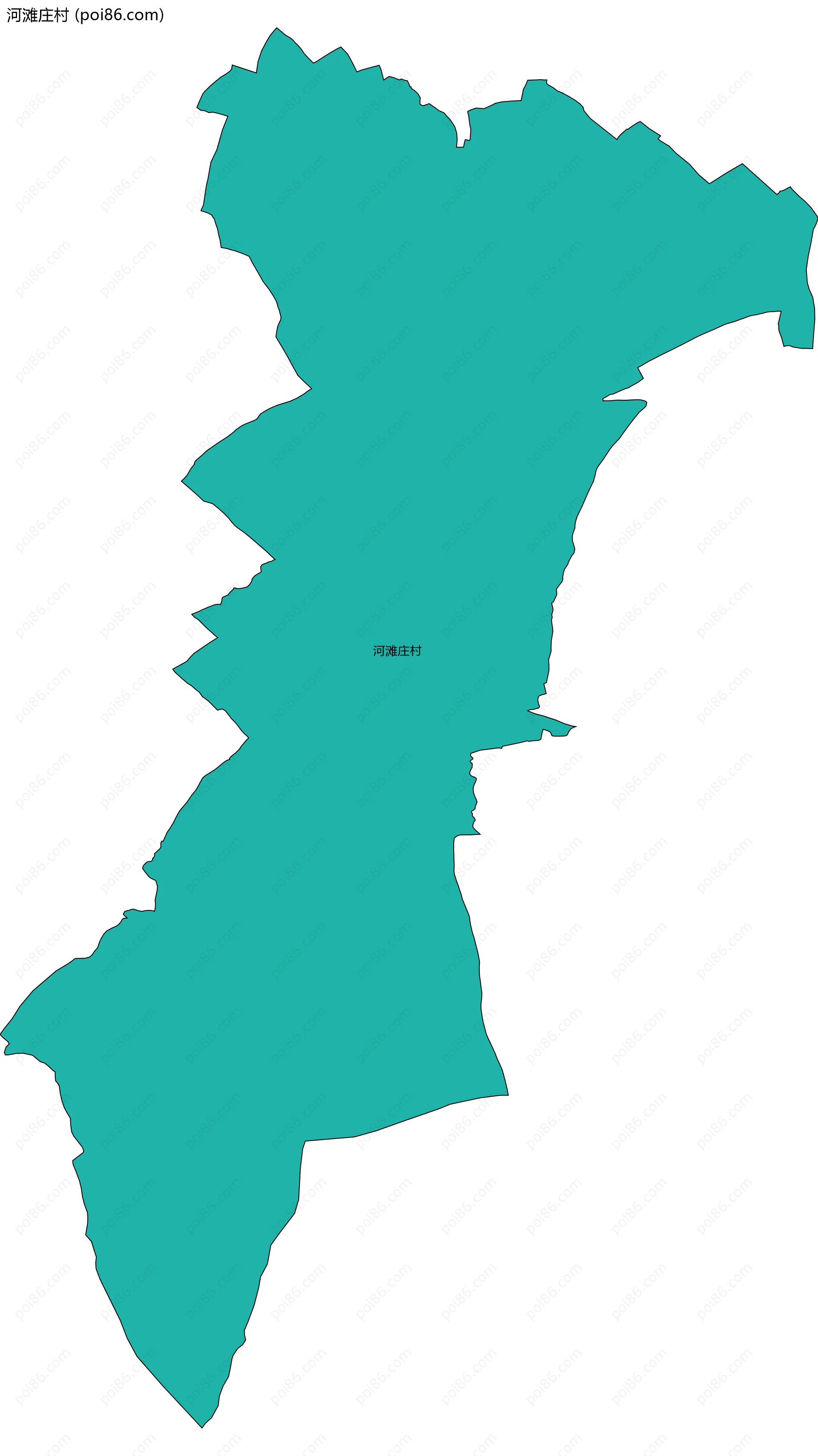 河滩庄村边界地图