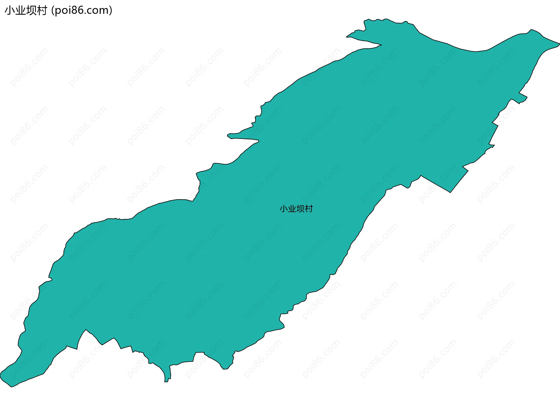 小业坝村边界地图