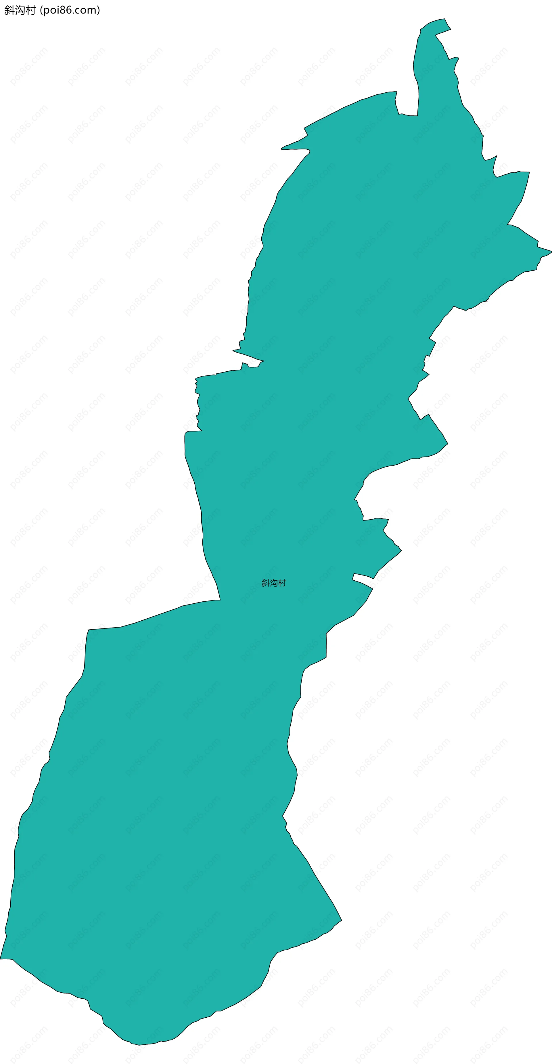 斜沟村边界地图