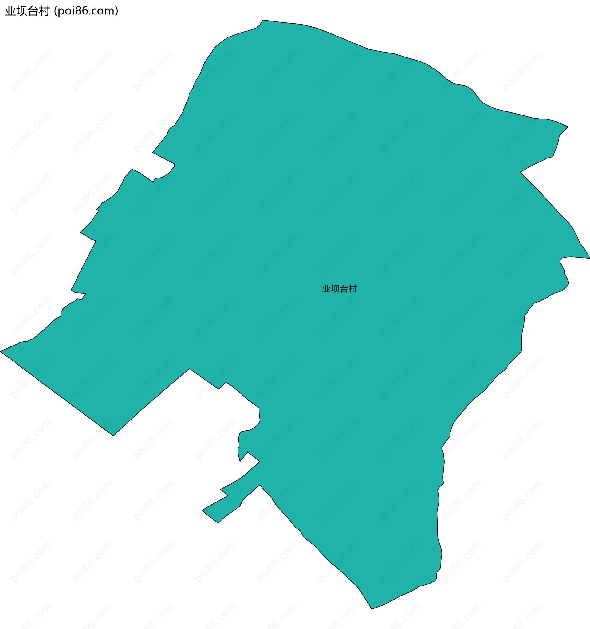 业坝台村边界地图