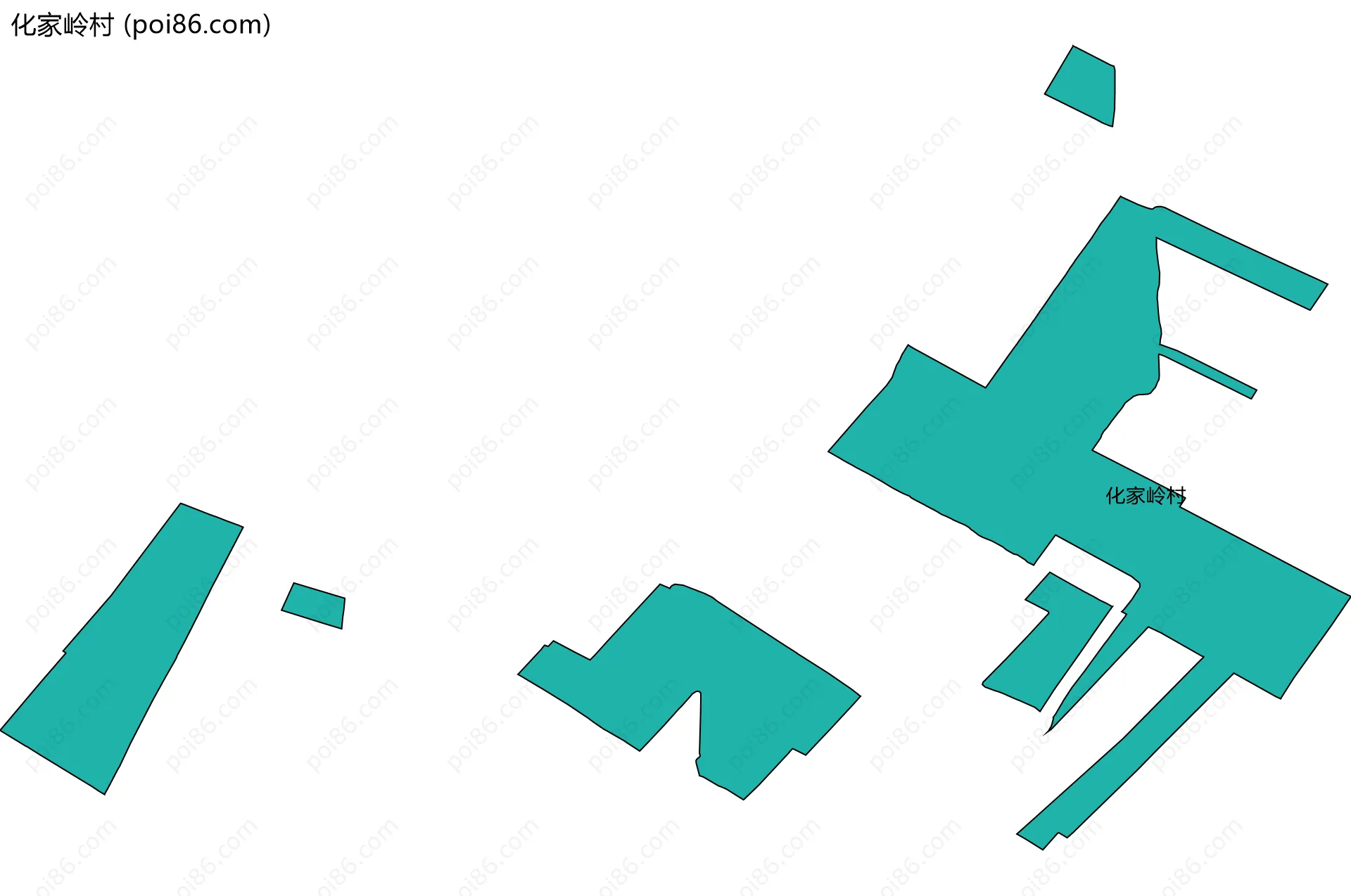 化家岭村边界地图