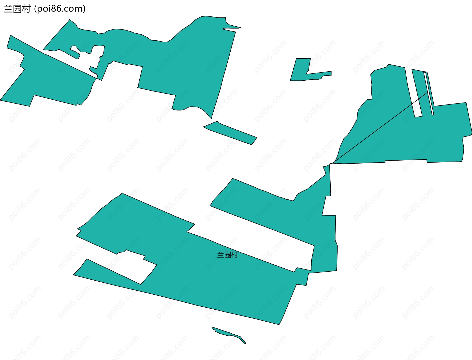兰园村边界地图
