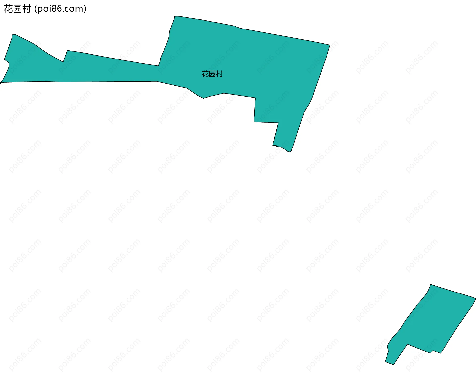 花园村边界地图
