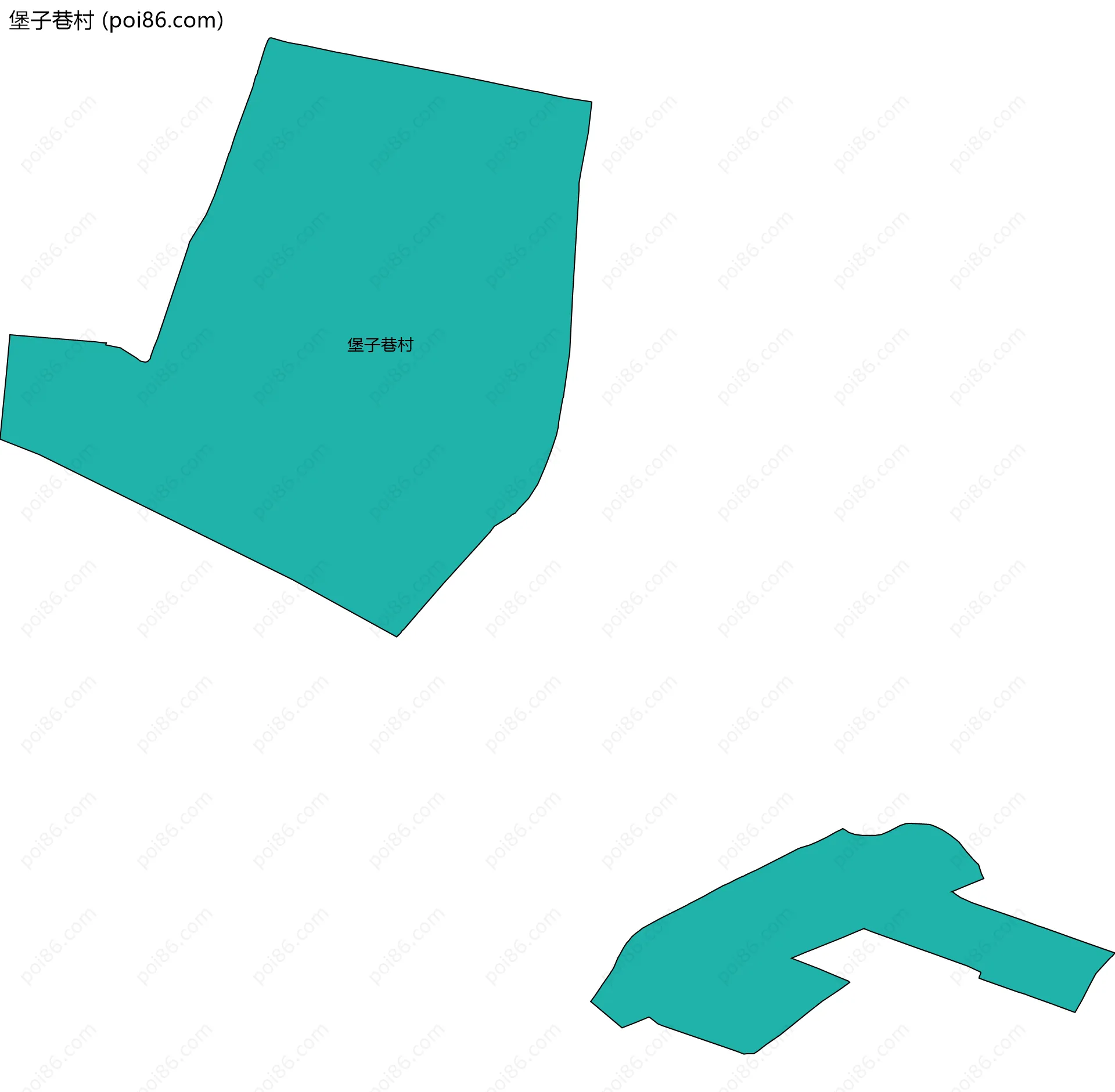 堡子巷村边界地图