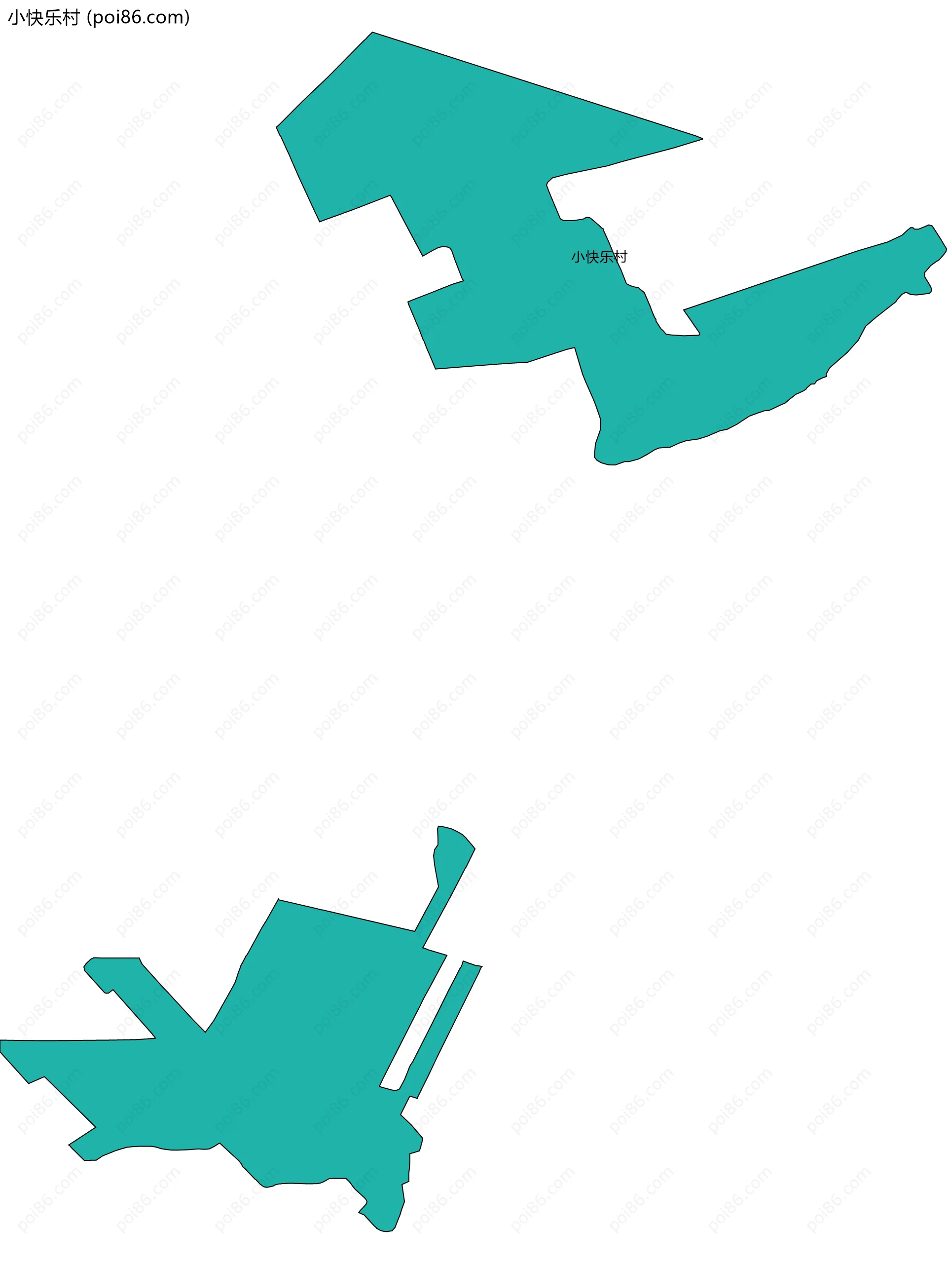 小快乐村边界地图