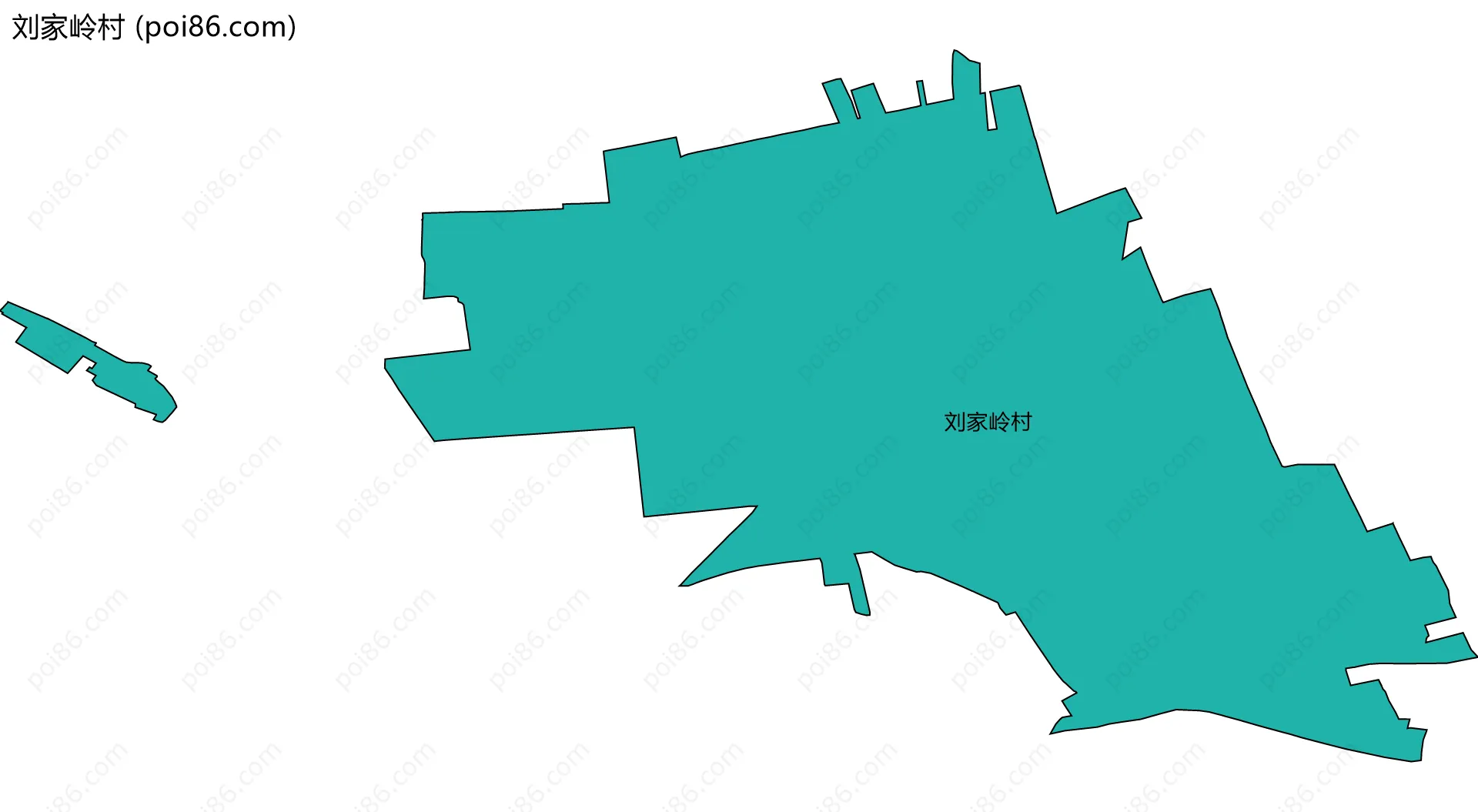 刘家岭村边界地图