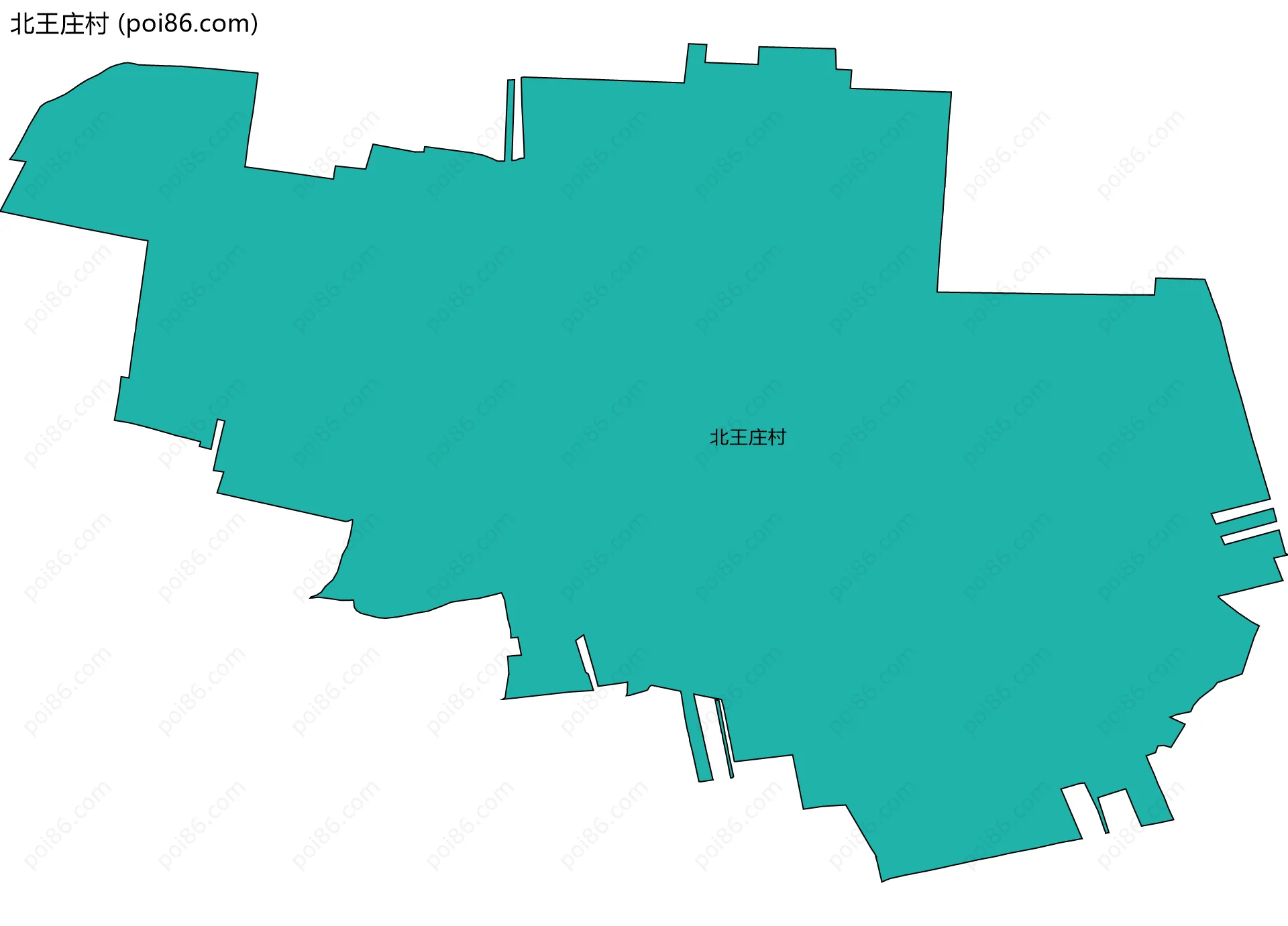 北王庄村边界地图