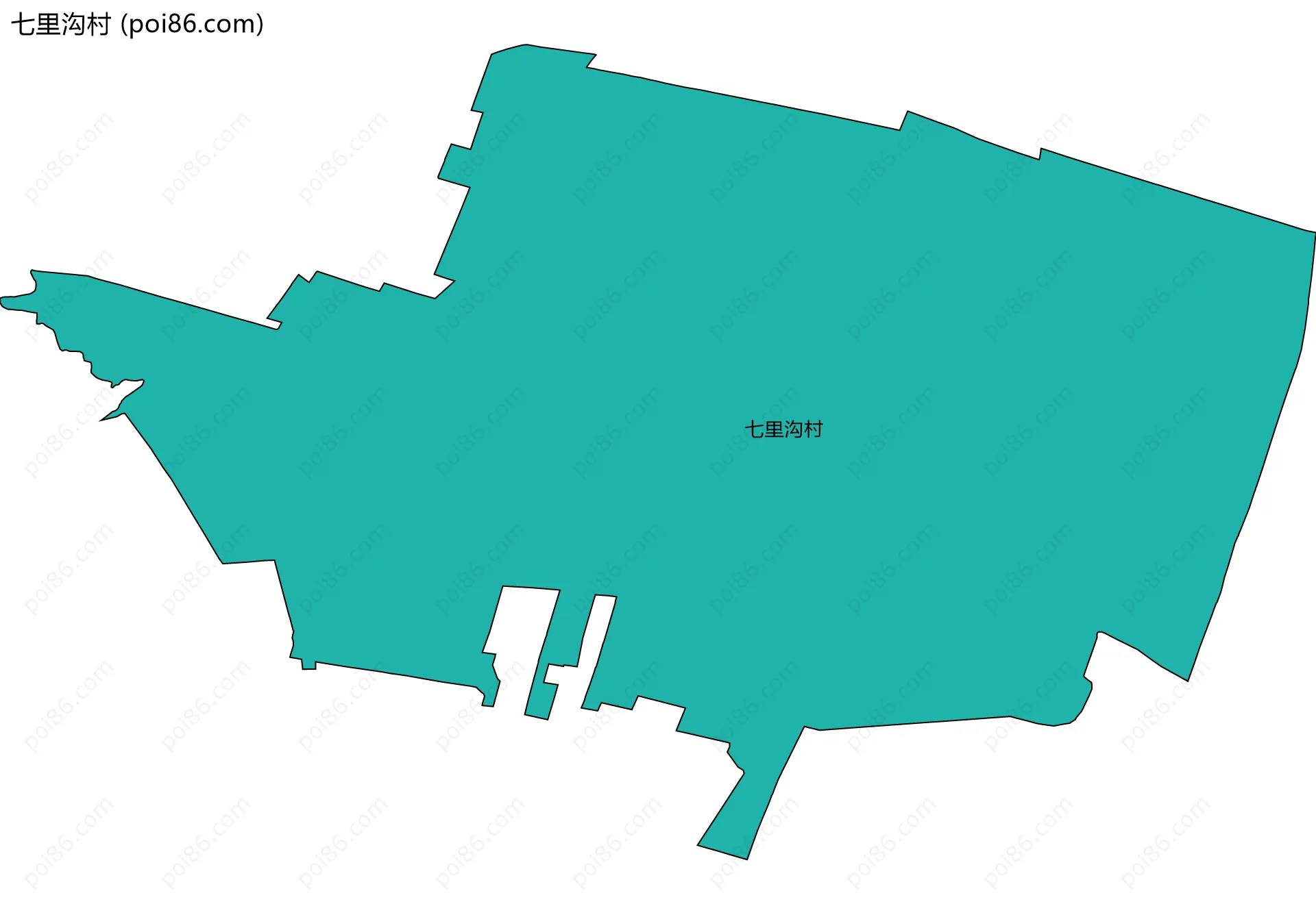 七里沟村边界地图