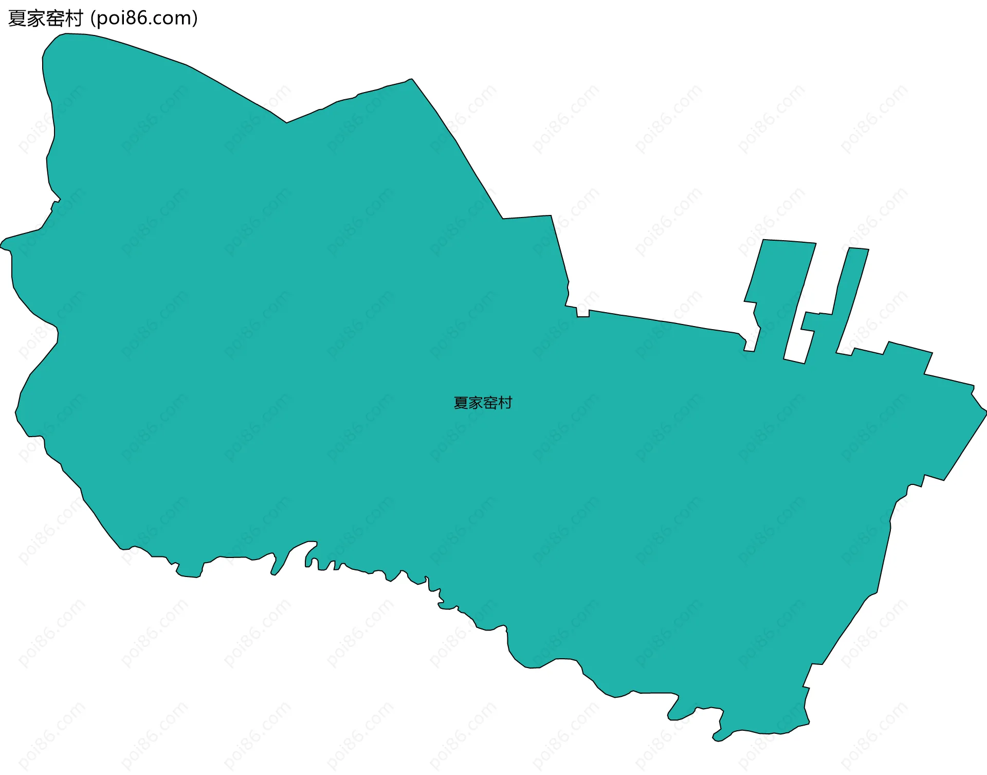 夏家窑村边界地图