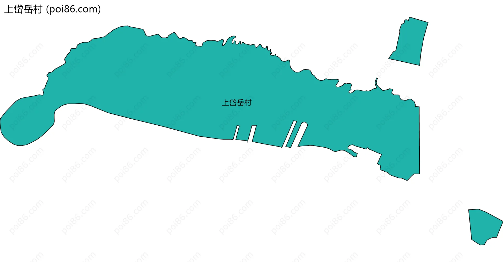 上岱岳村边界地图