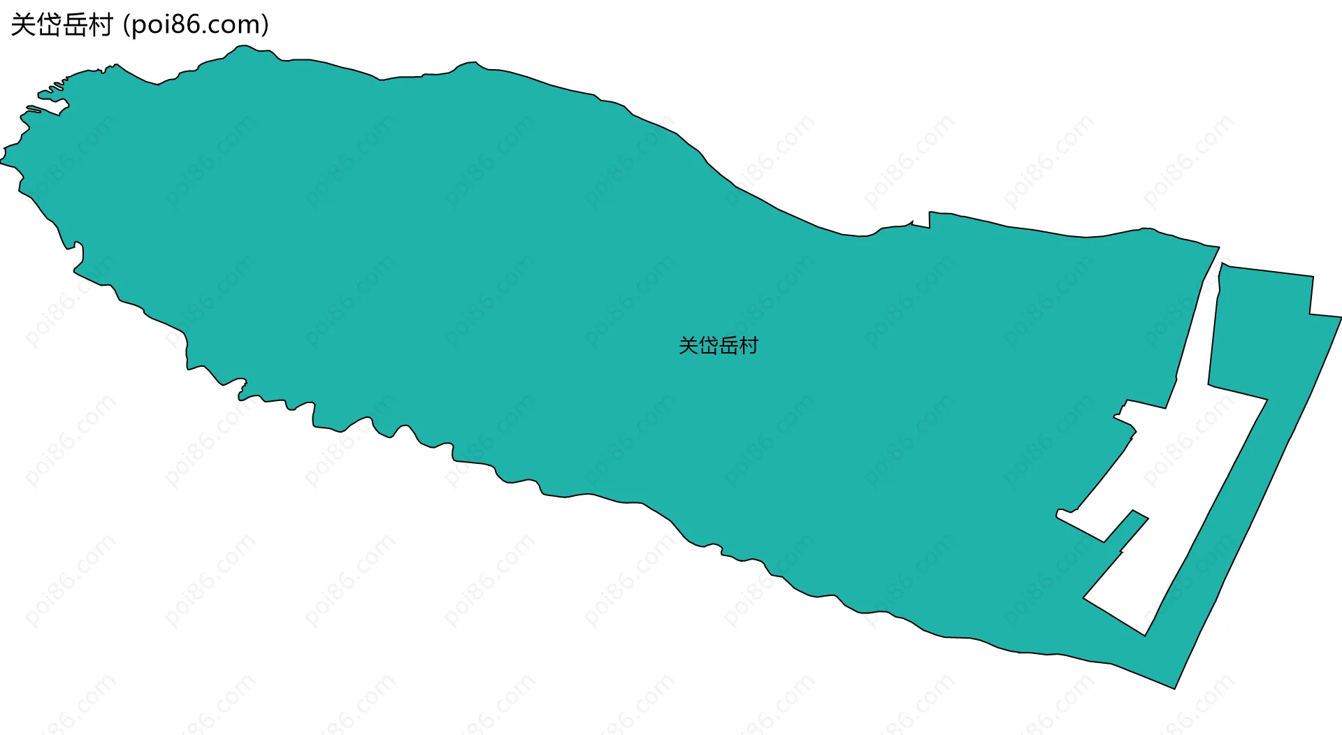 关岱岳村边界地图