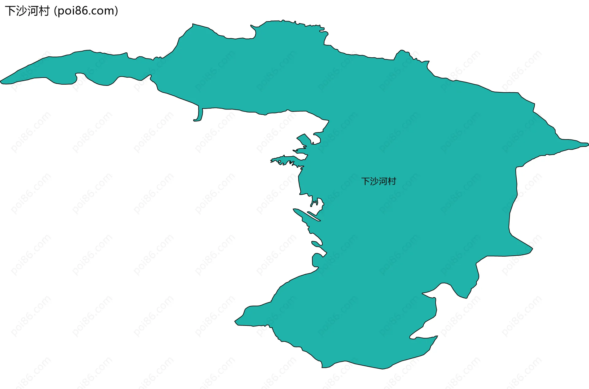 下沙河村边界地图