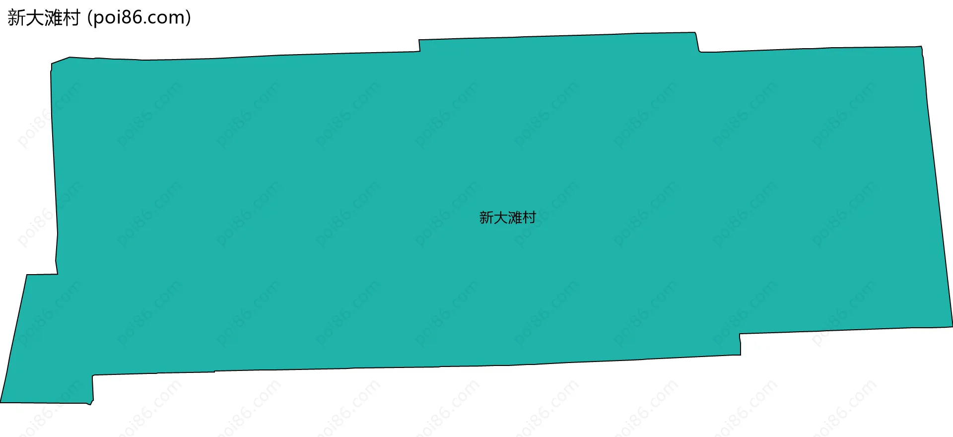 新大滩村边界地图