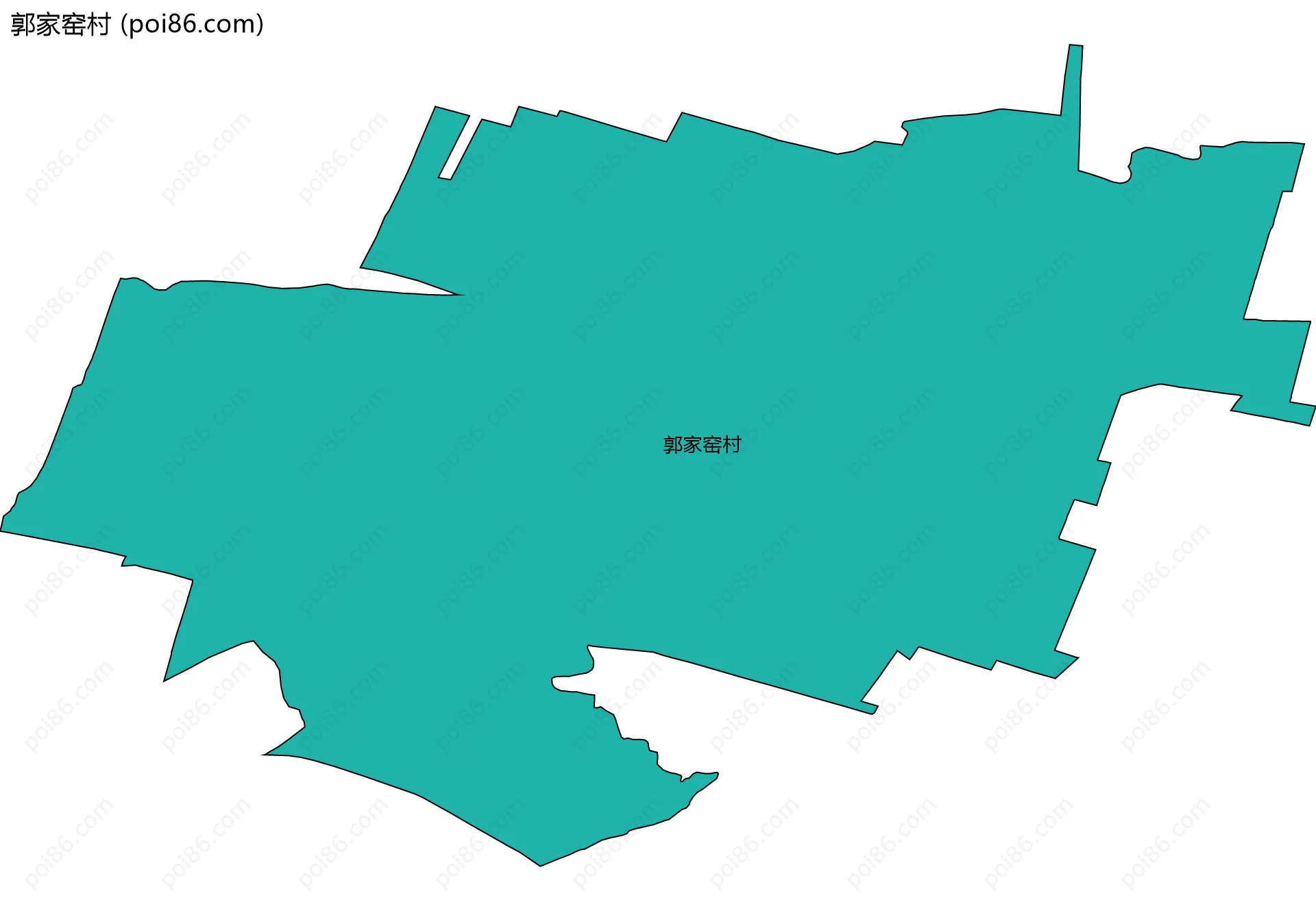 郭家窑村边界地图