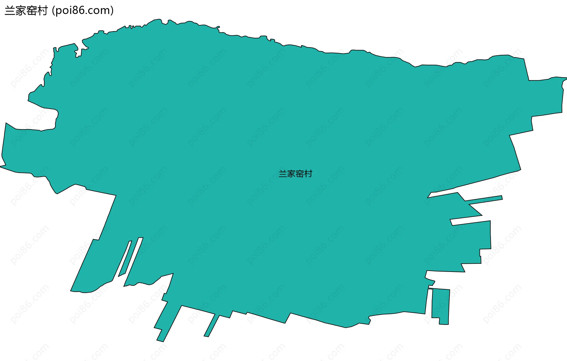 兰家窑村边界地图