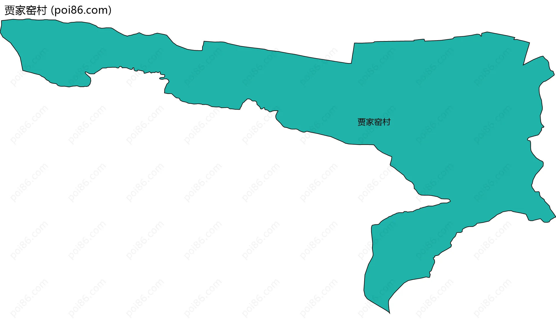 贾家窑村边界地图