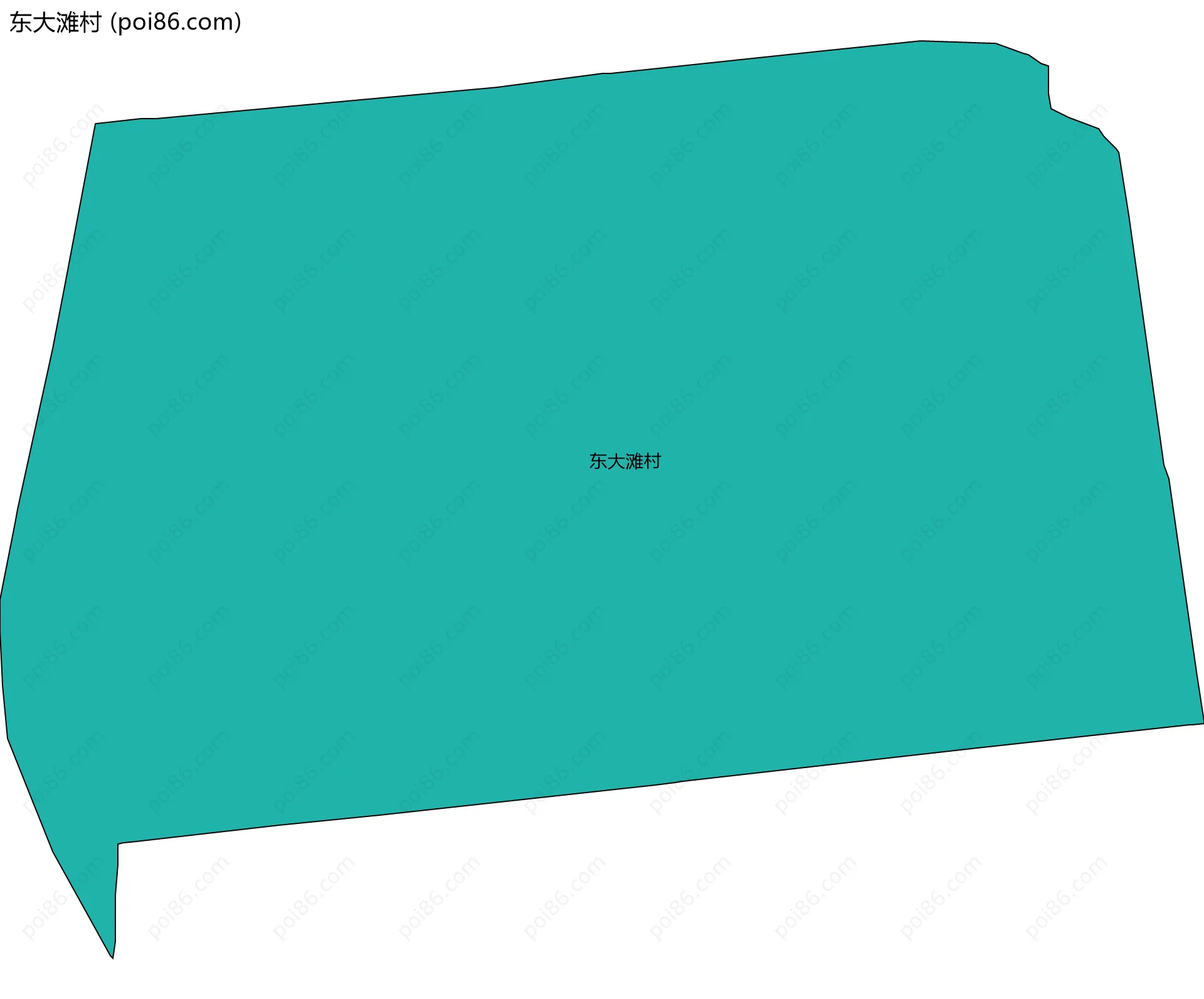东大滩村边界地图
