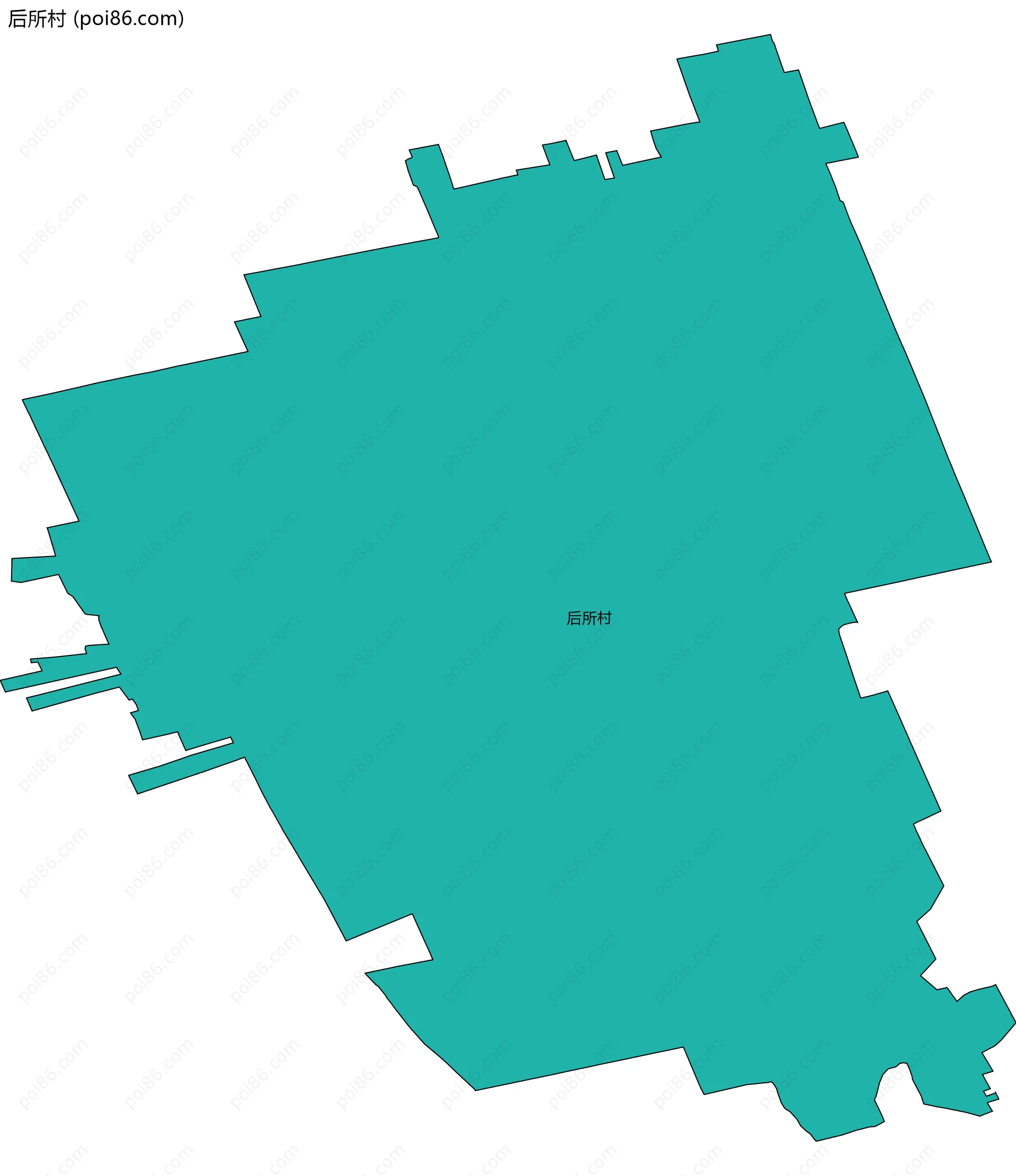 后所村边界地图