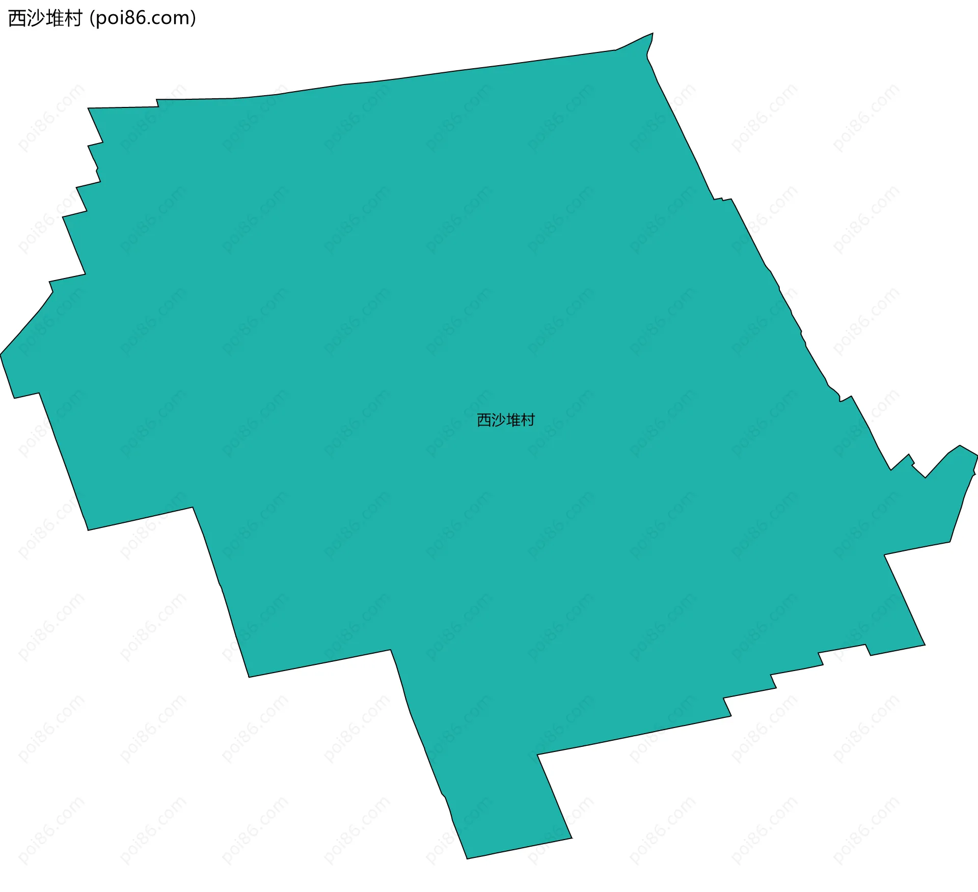 西沙堆村边界地图