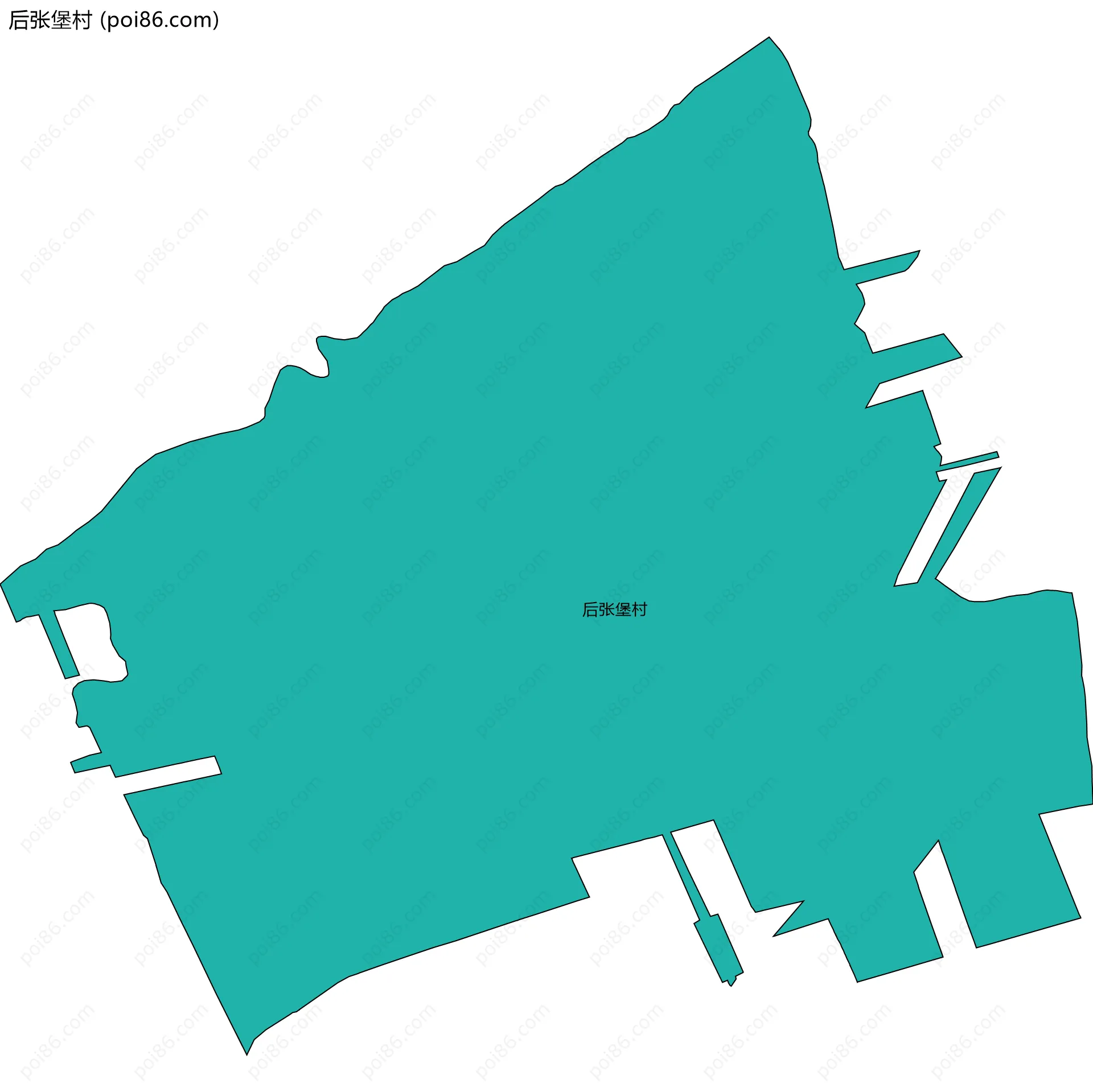 后张堡村边界地图