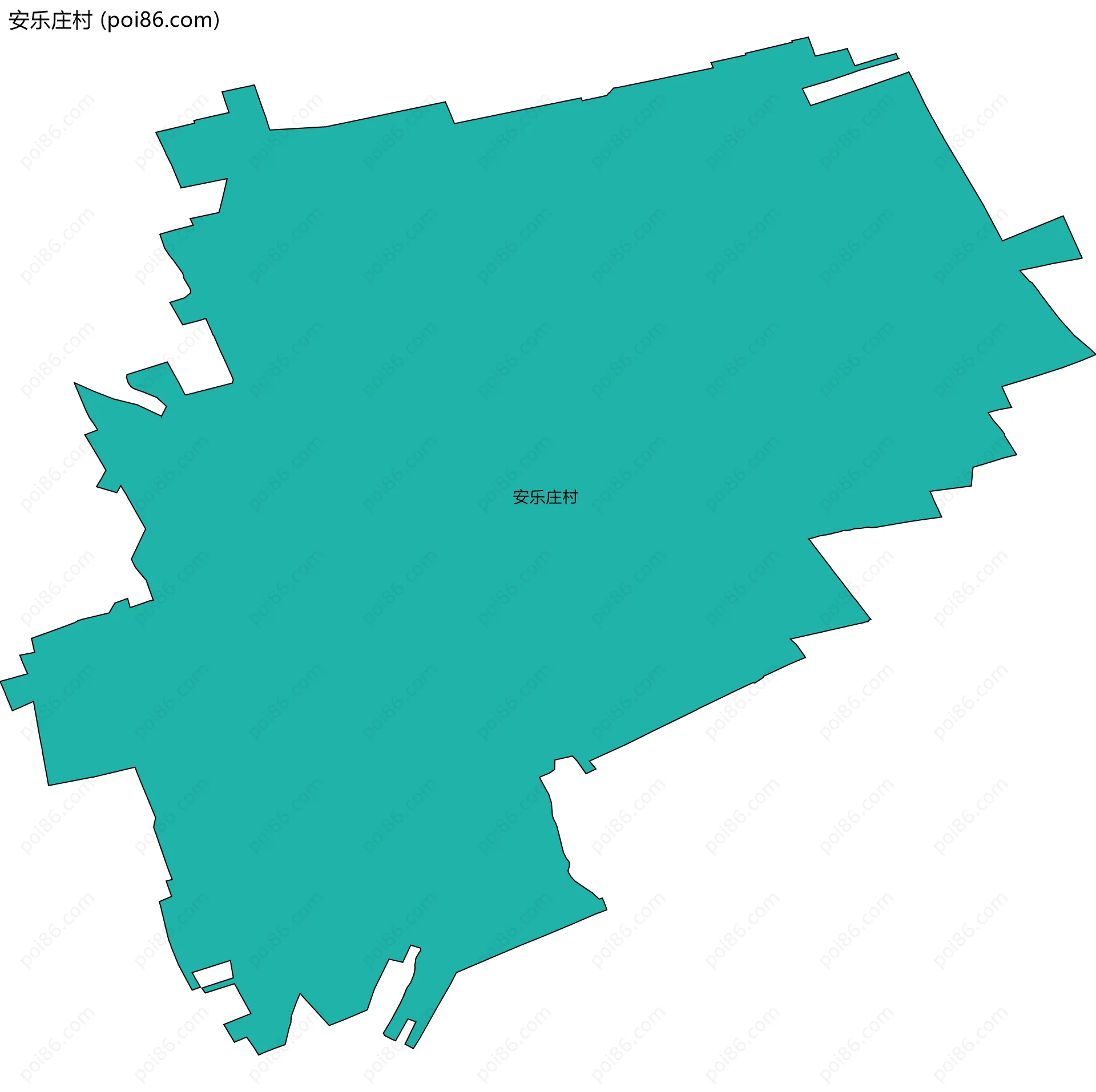 安乐庄村边界地图