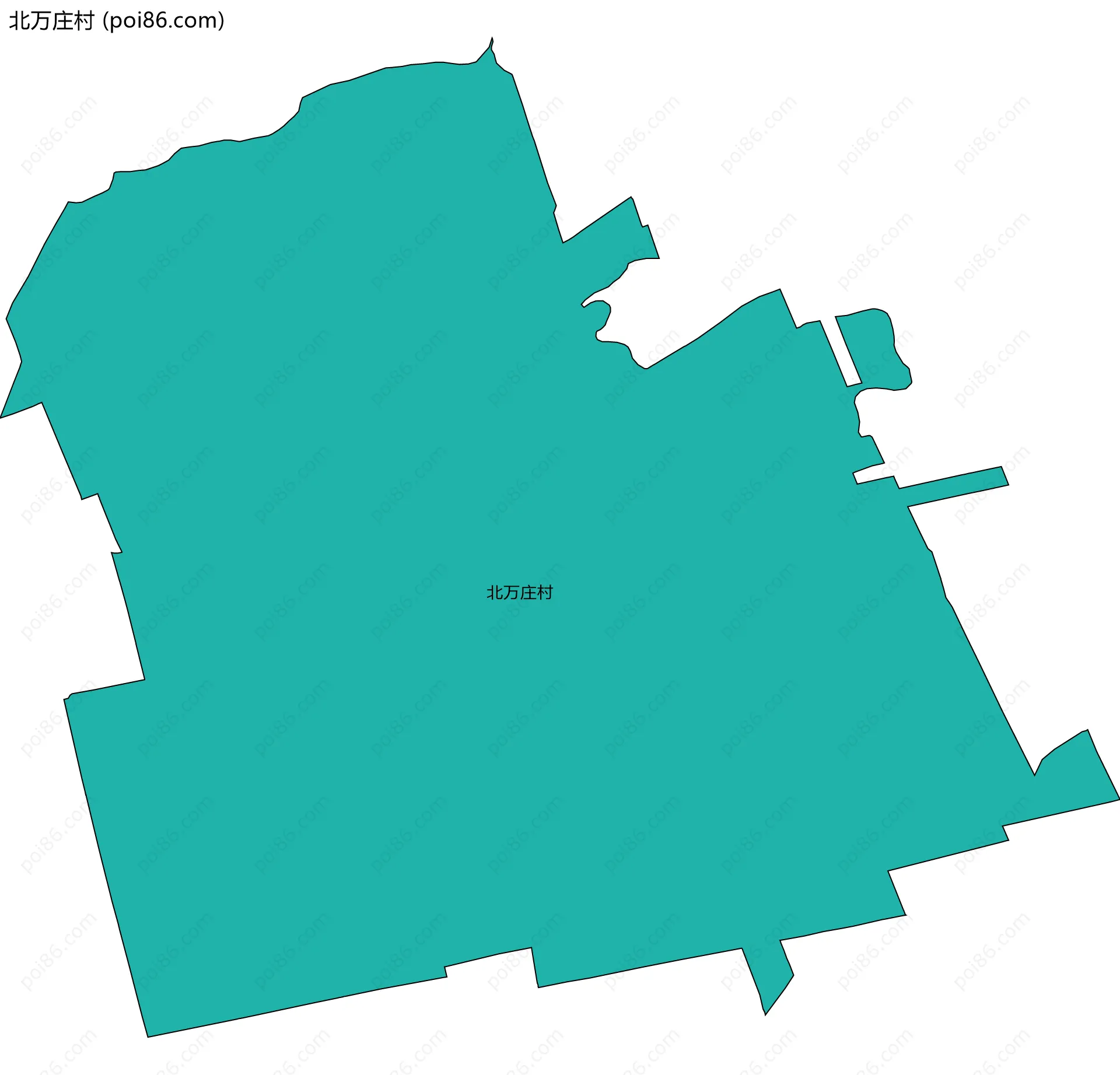 北万庄村边界地图