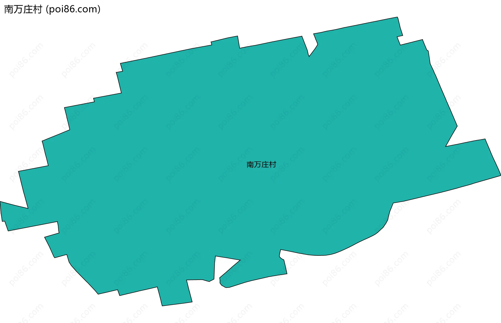 南万庄村边界地图