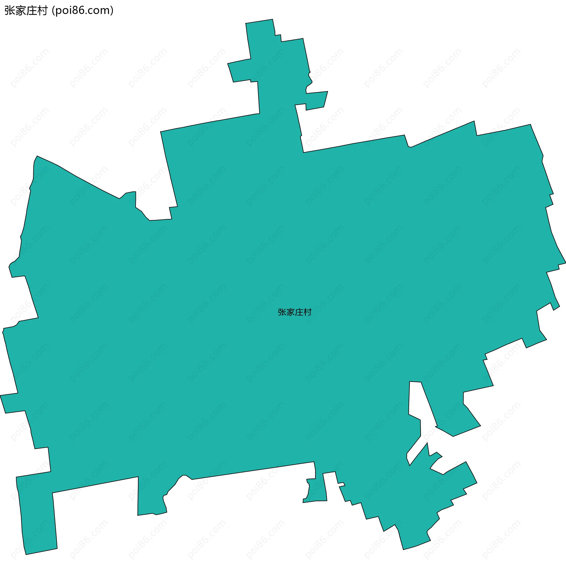 张家庄村边界地图