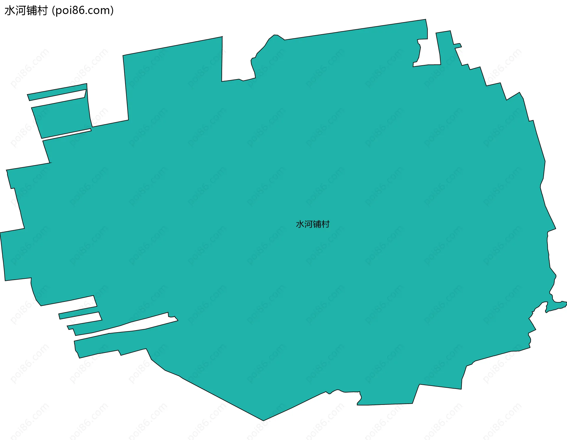 水河铺村边界地图