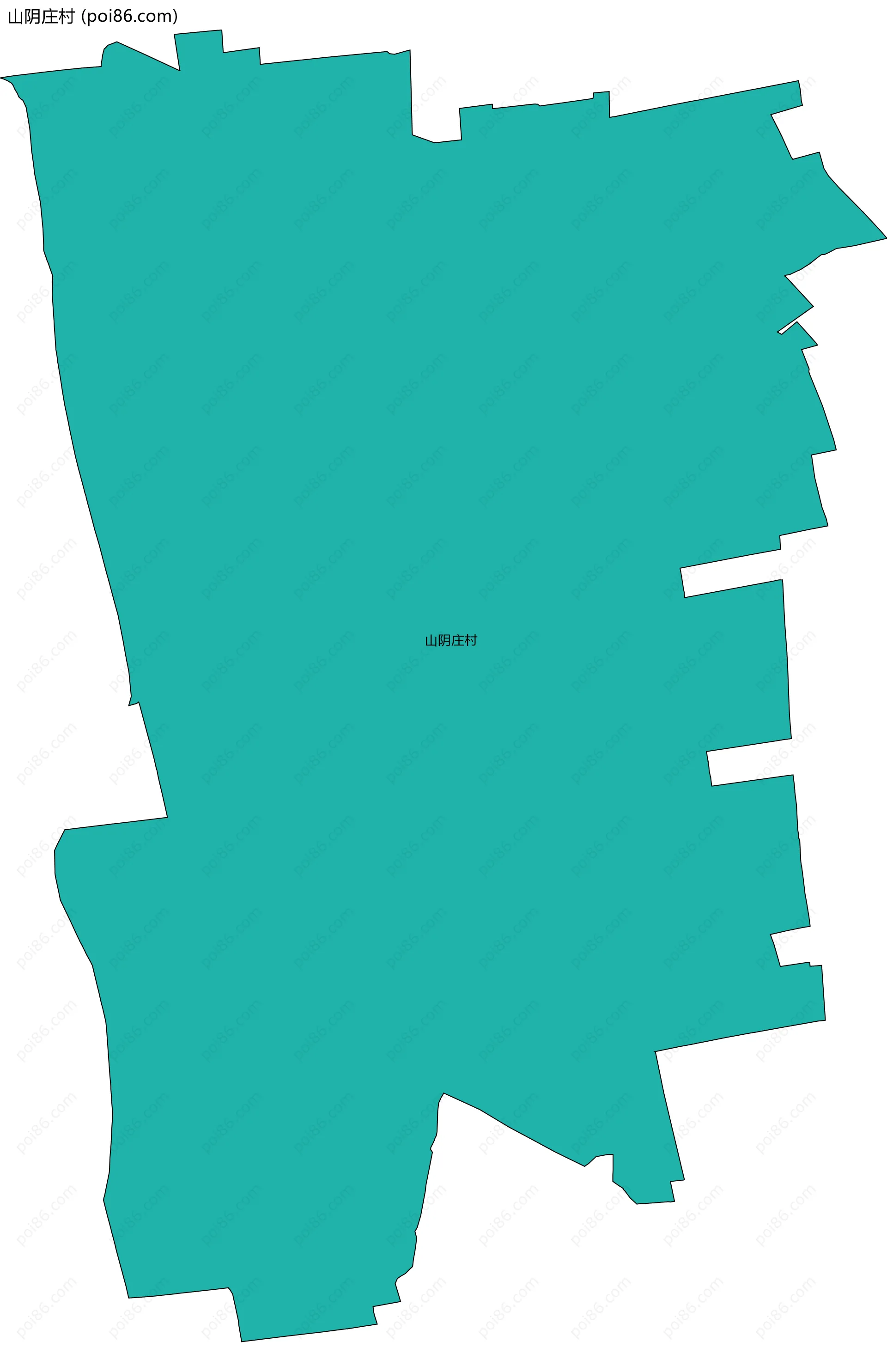 山阴庄村边界地图