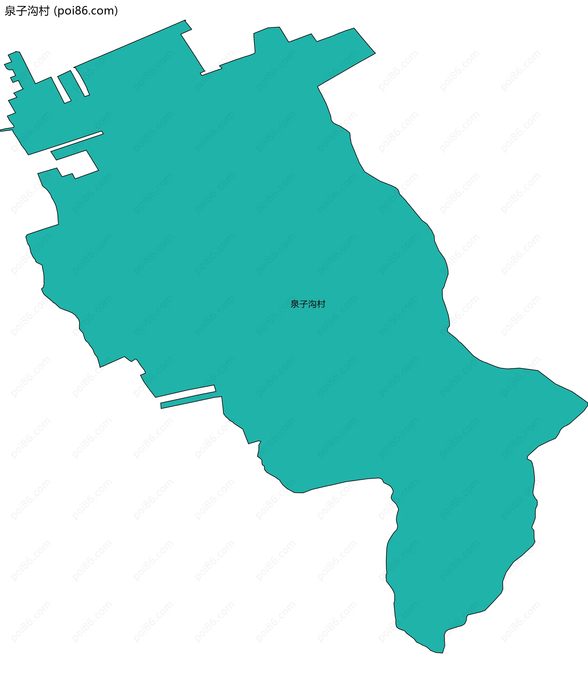 泉子沟村边界地图