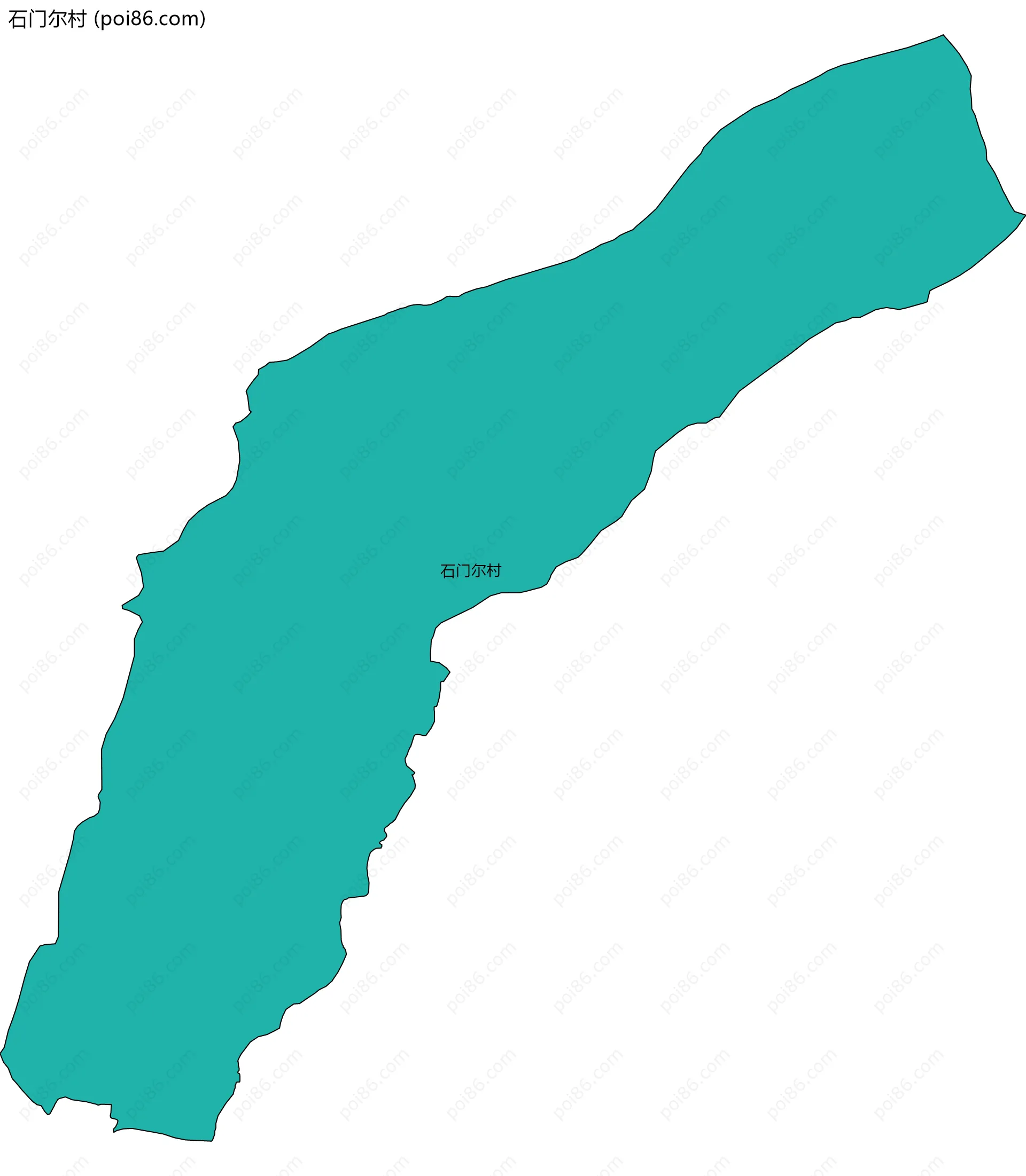 石门尔村边界地图