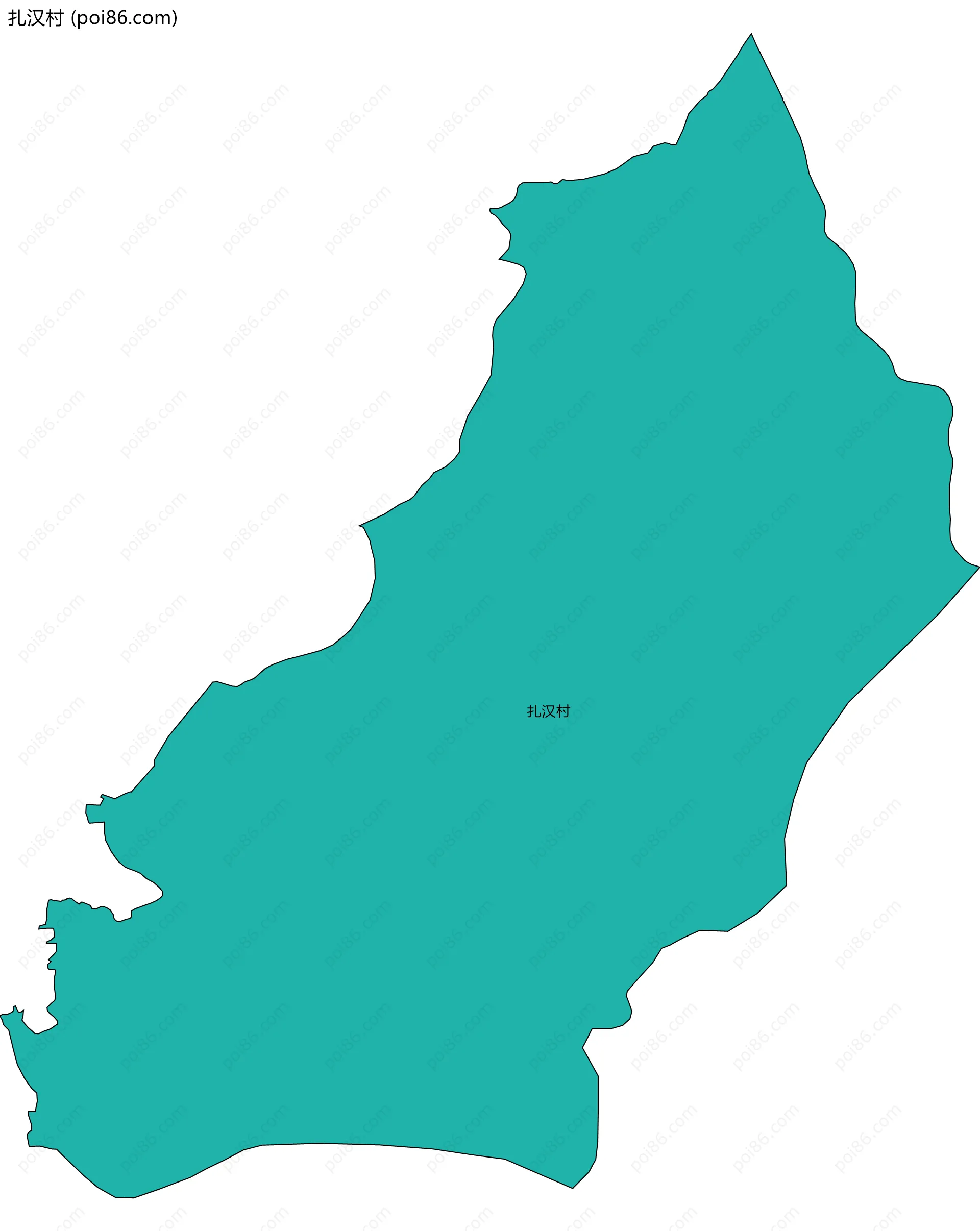 扎汉村边界地图
