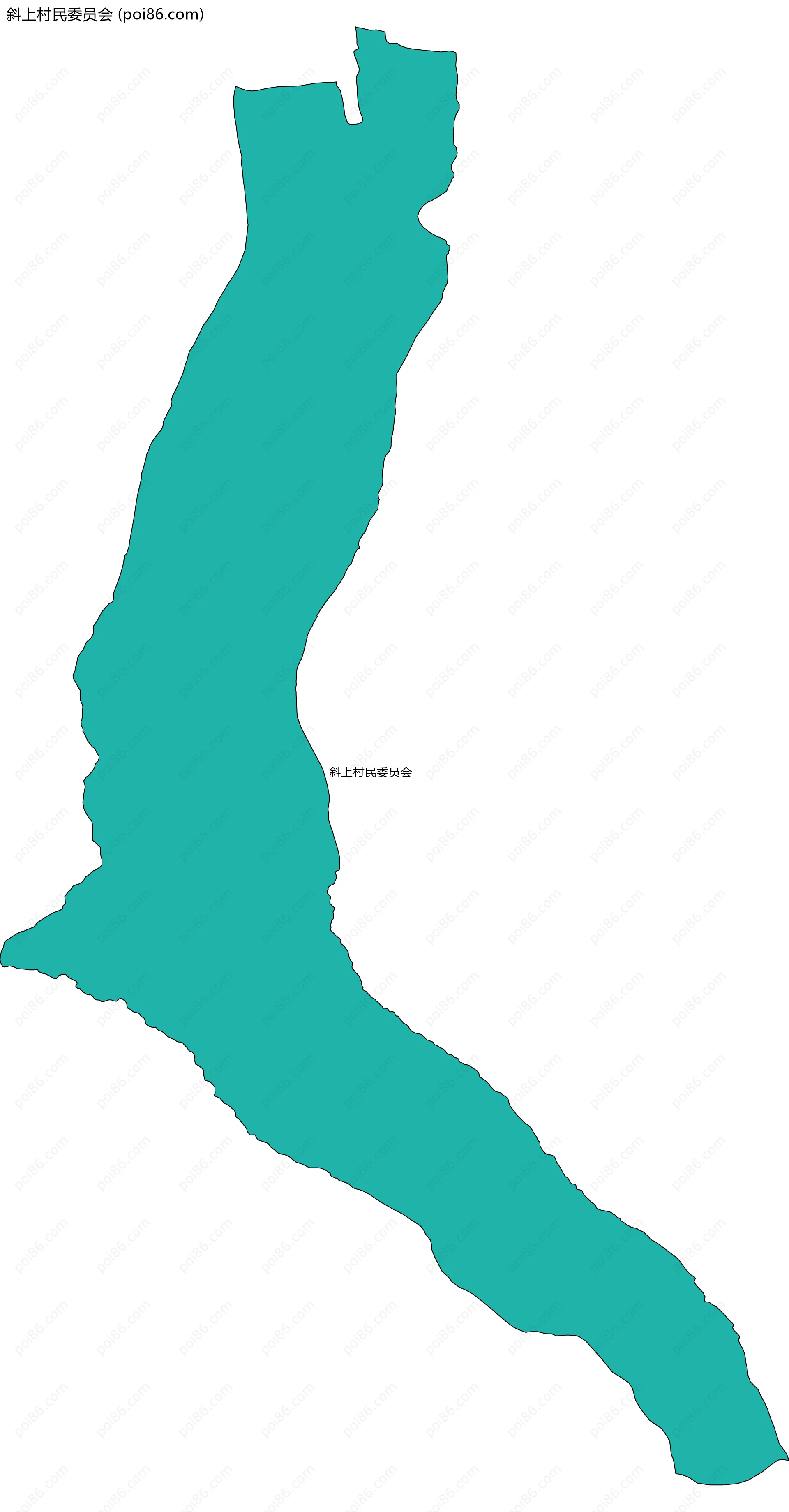 斜上村民委员会边界地图