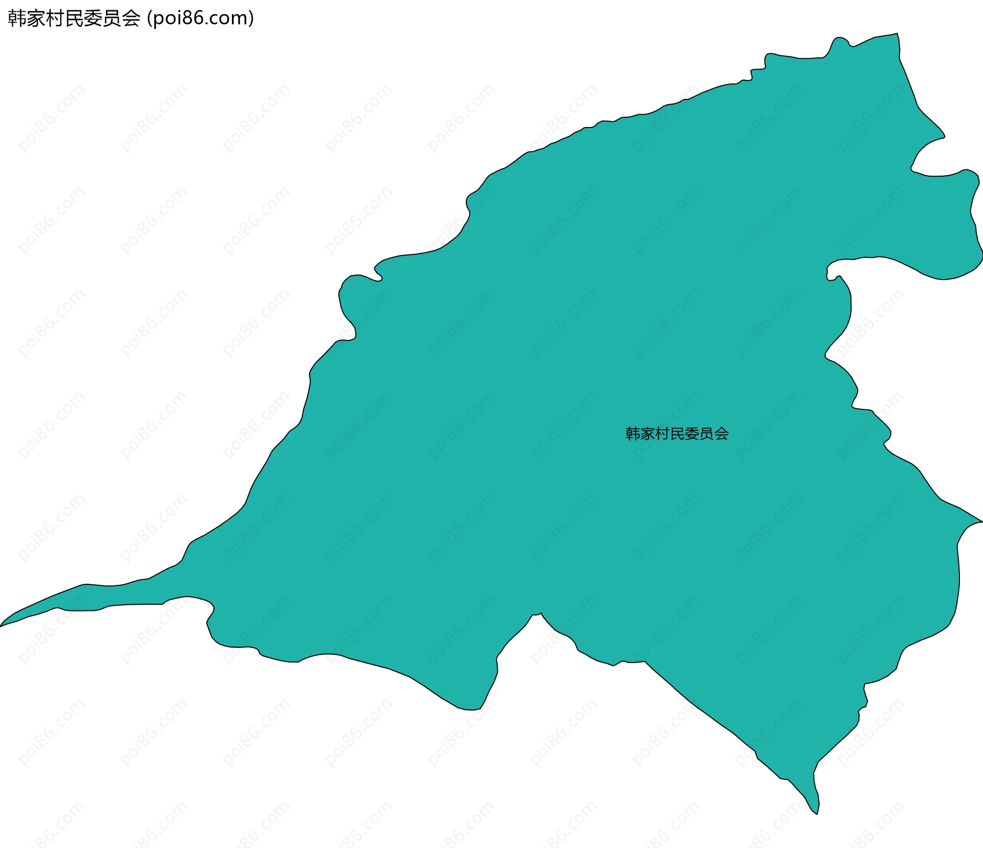 韩家村民委员会边界地图