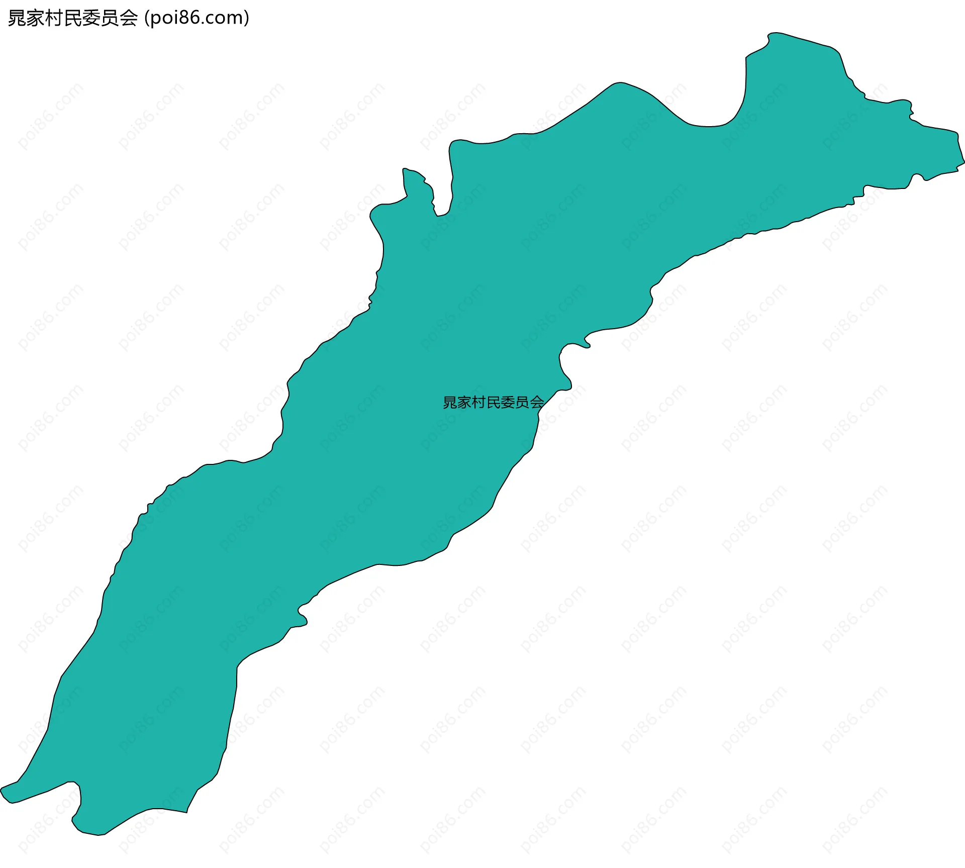 晁家村民委员会边界地图