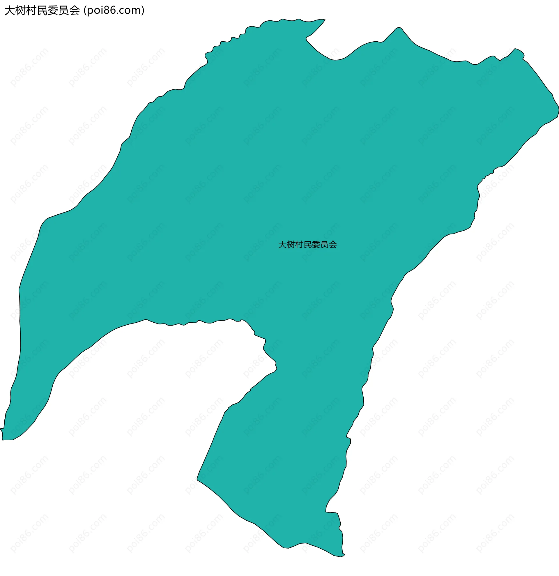 大树村民委员会边界地图