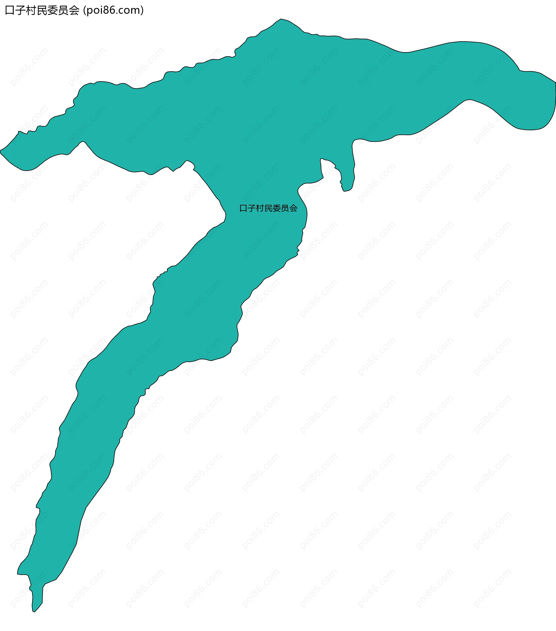 口子村民委员会边界地图
