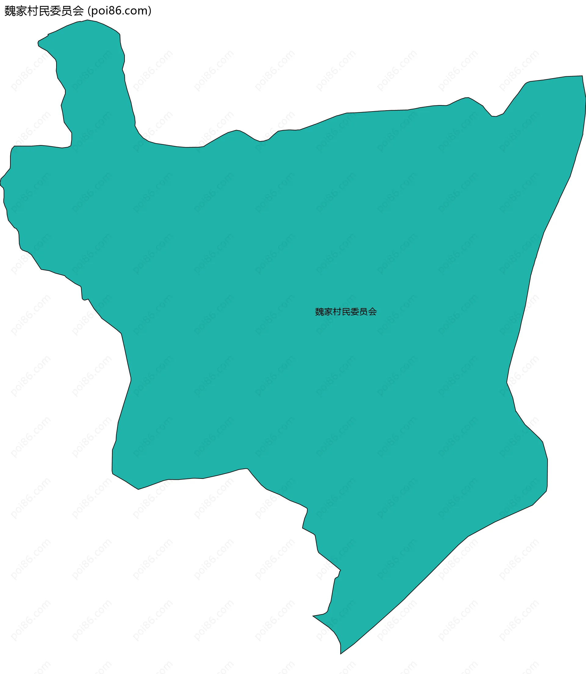 魏家村民委员会边界地图