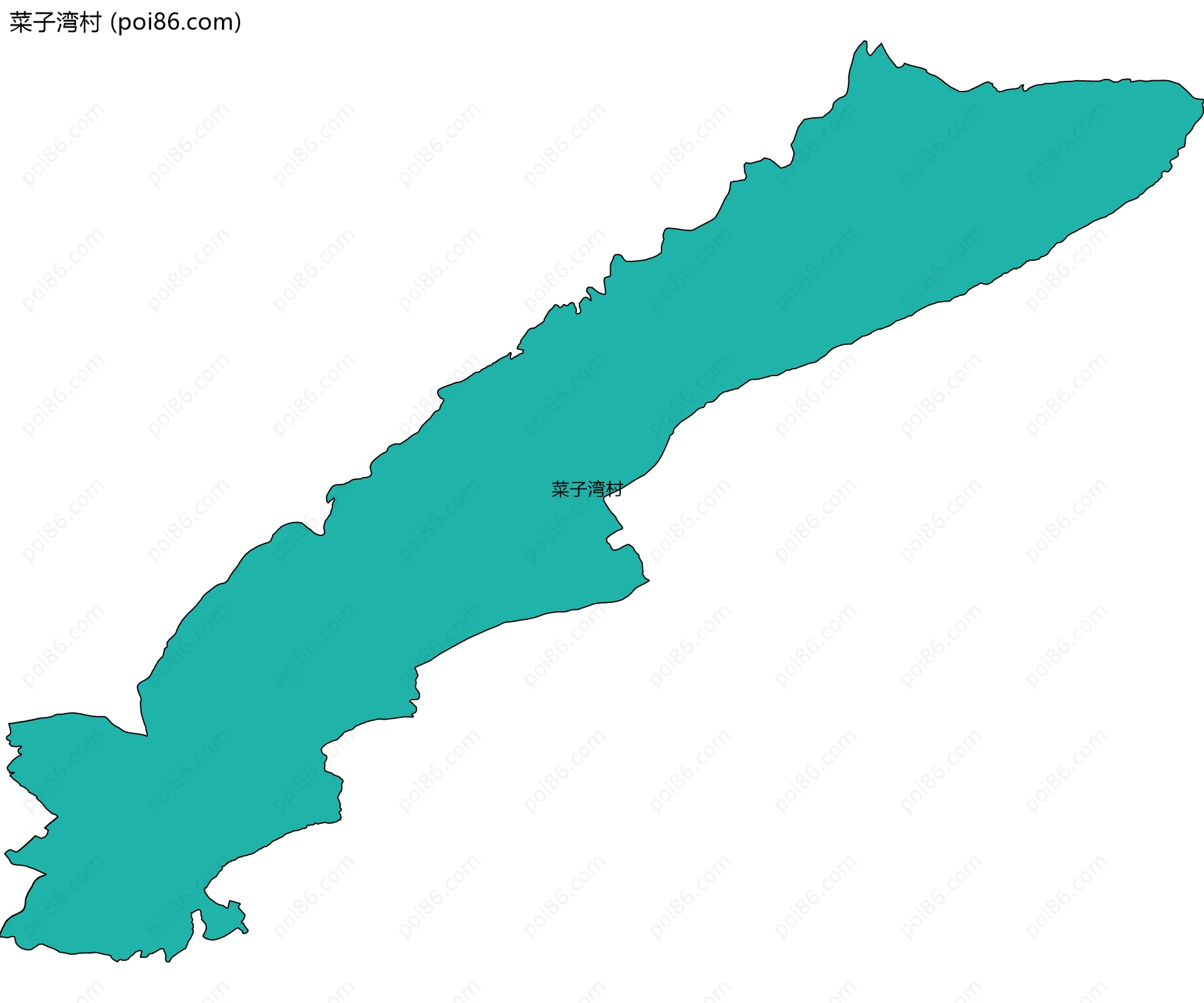 菜子湾村边界地图