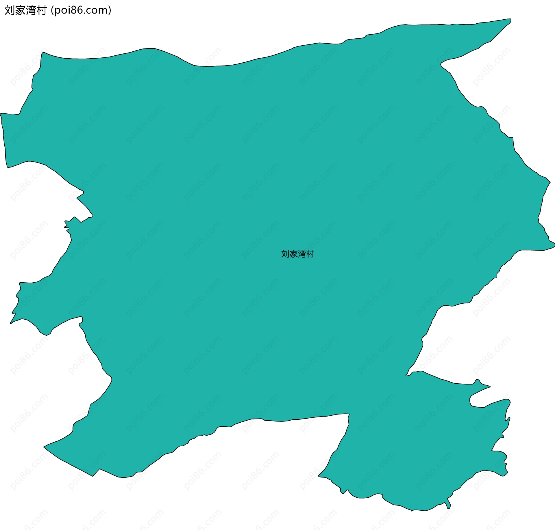 刘家湾村边界地图