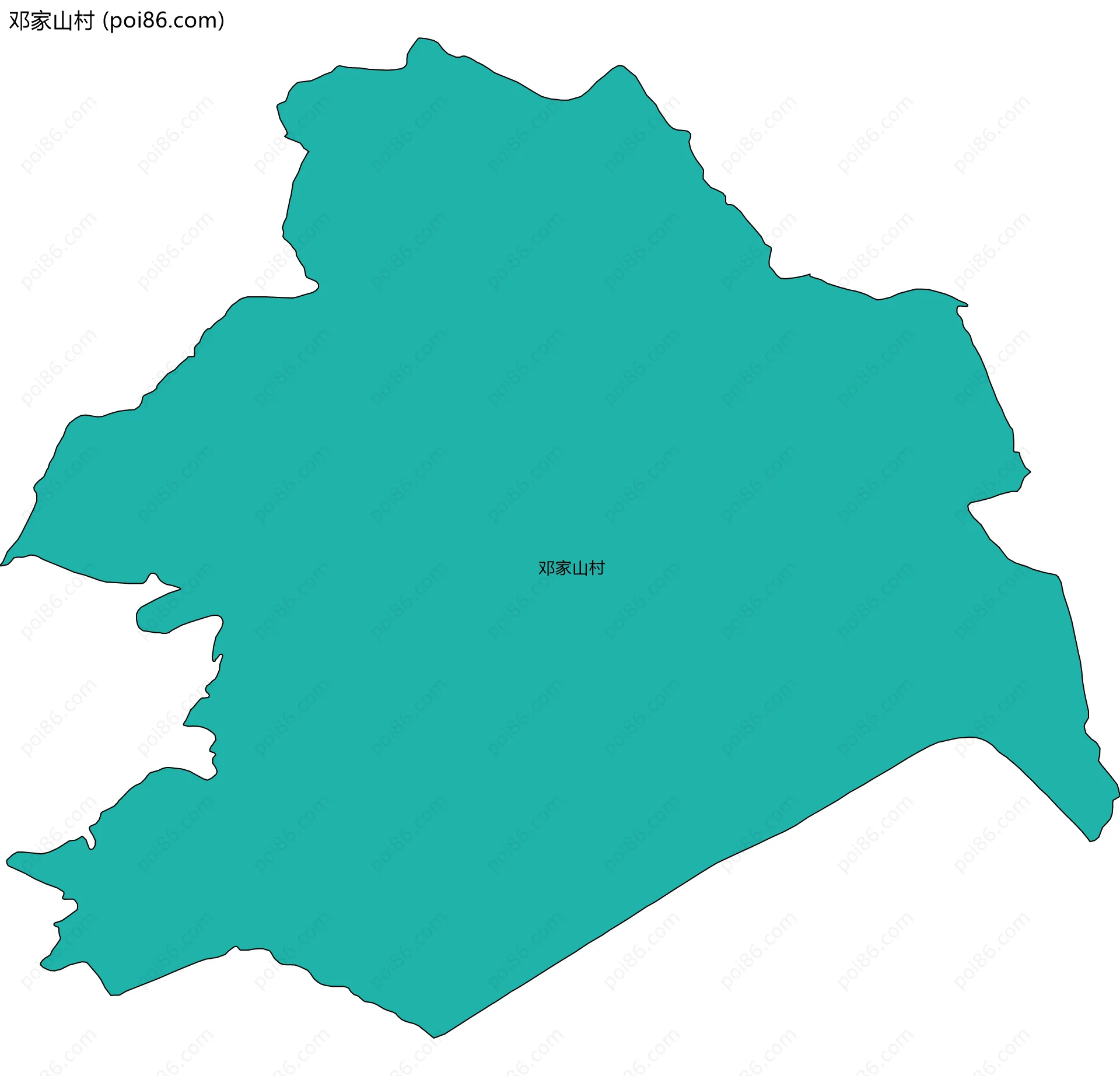 邓家山村边界地图