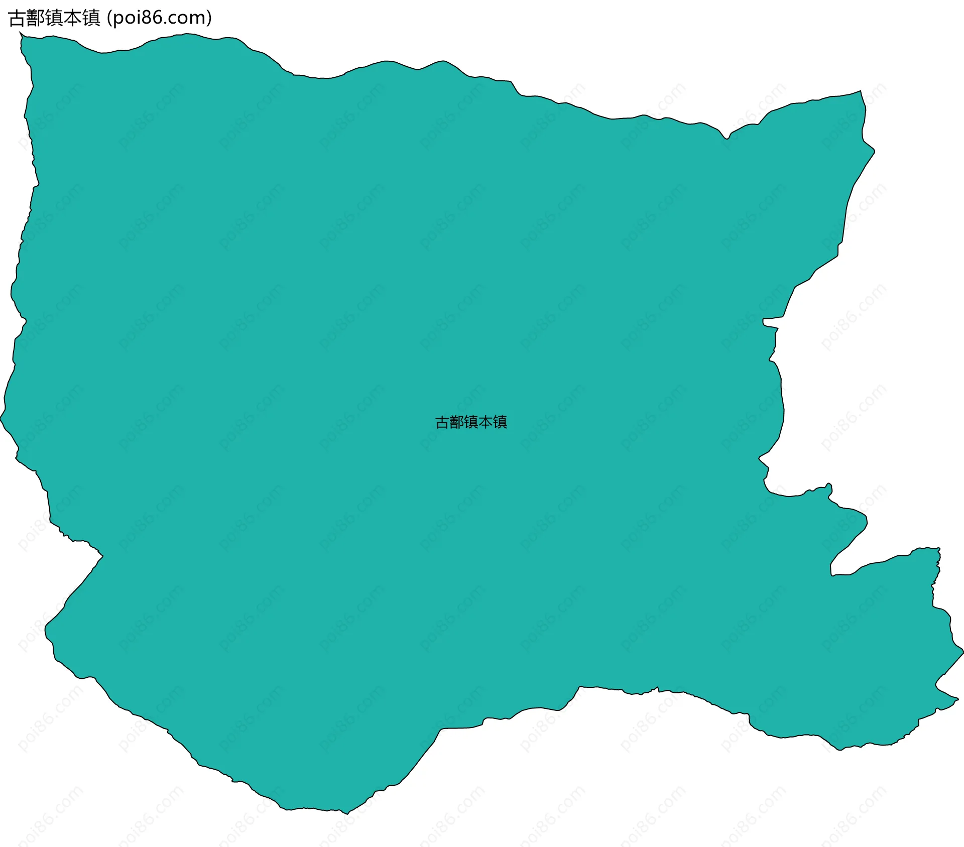 古鄯镇本镇边界地图