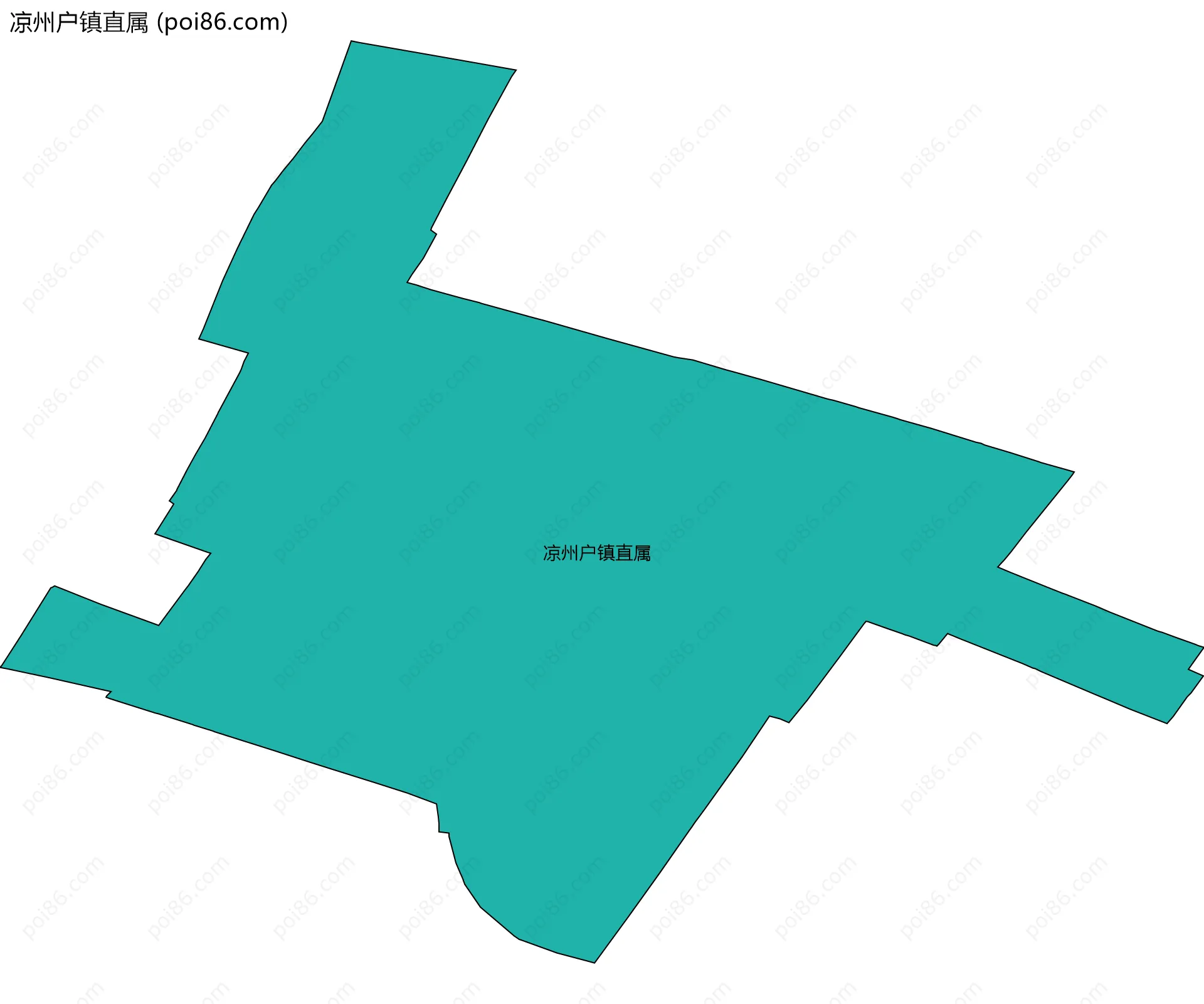 凉州户镇直属边界地图
