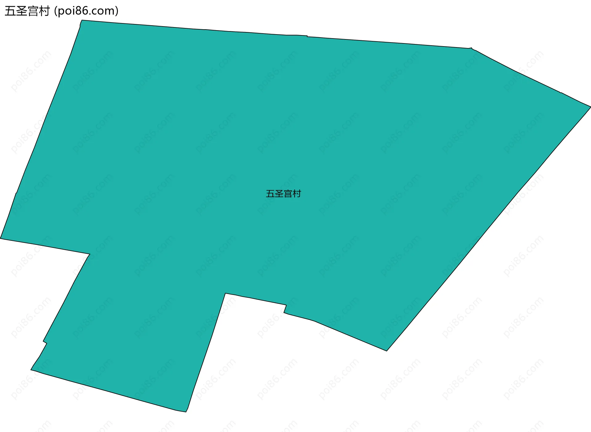 五圣宫村边界地图