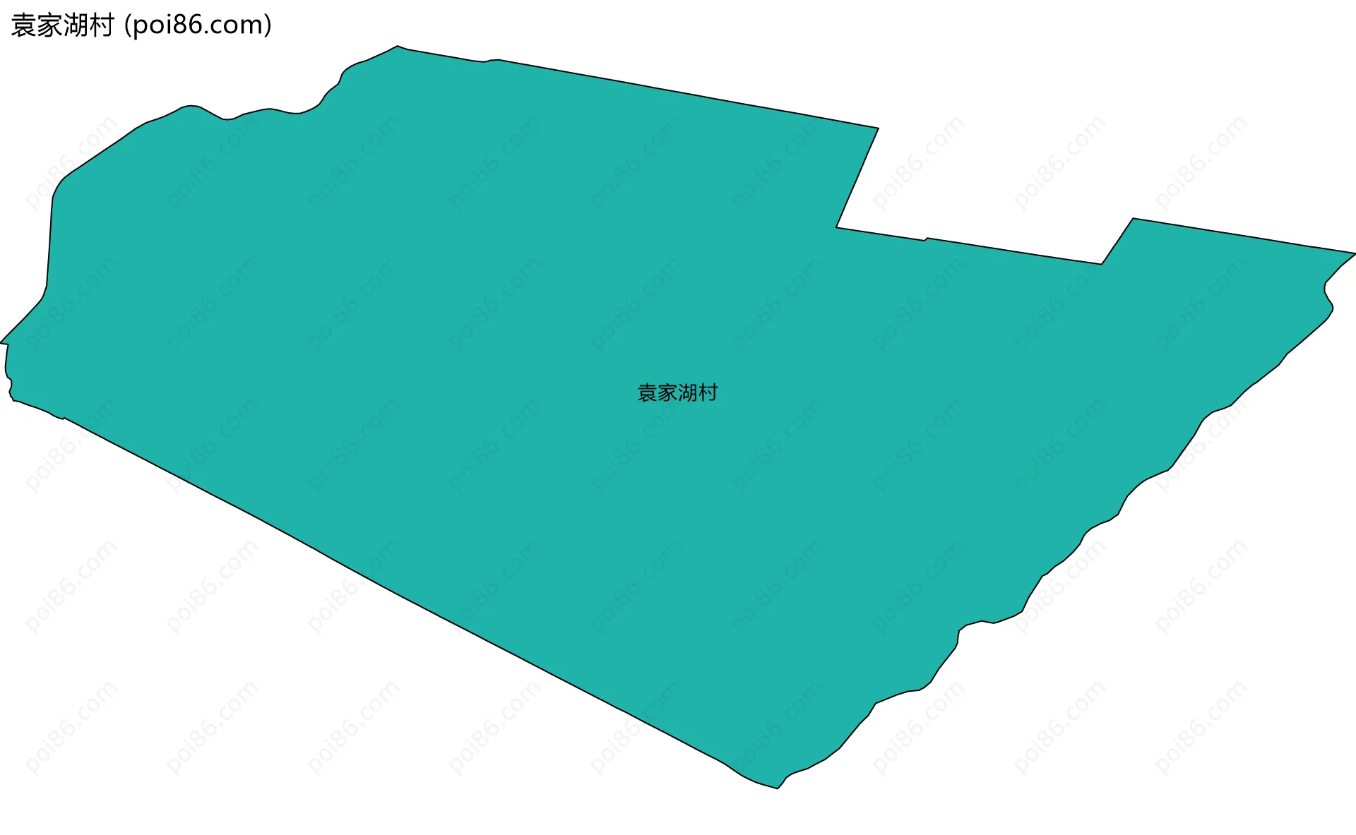 袁家湖村边界地图